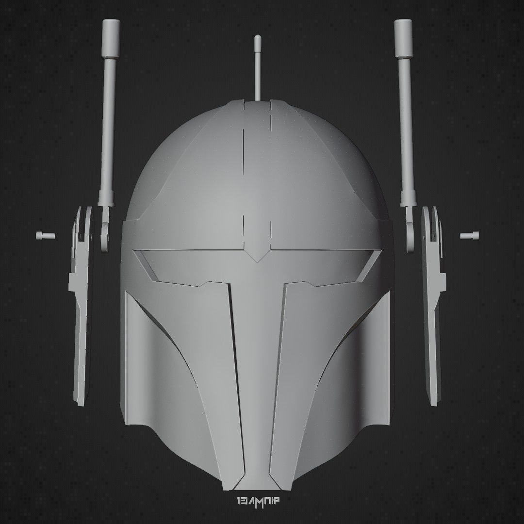 Operator Mandalorian helmet 3D print model_27