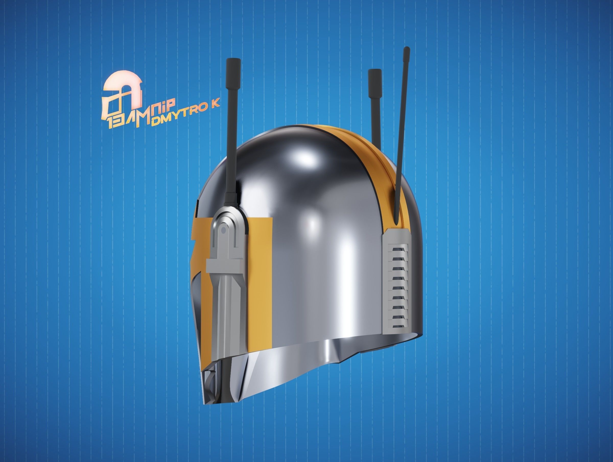 Operator Mandalorian helmet 3D print model_3