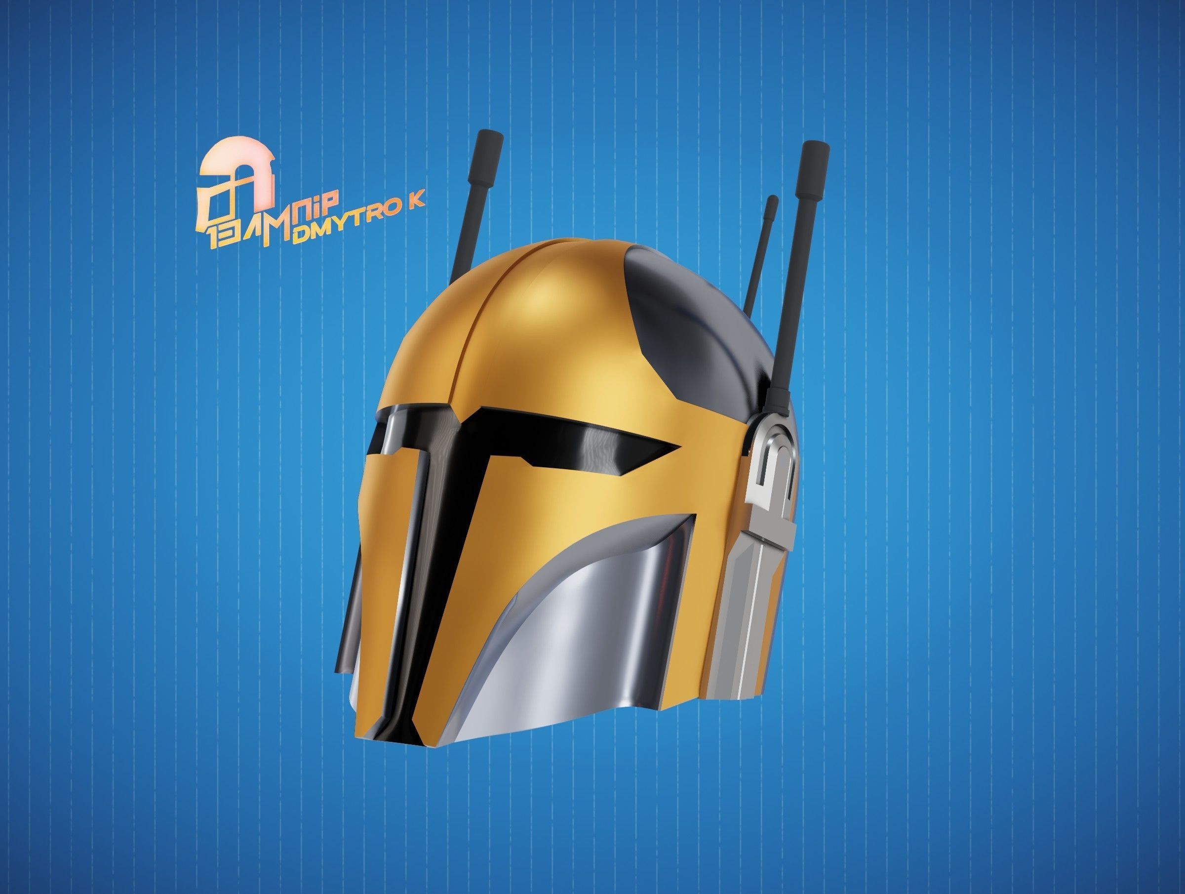 Operator Mandalorian helmet 3D print model_1
