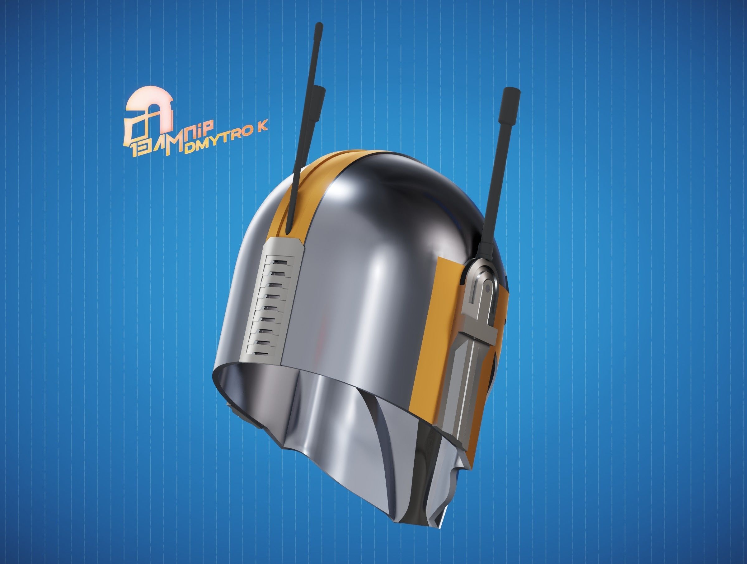 Operator Mandalorian helmet 3D print model_22
