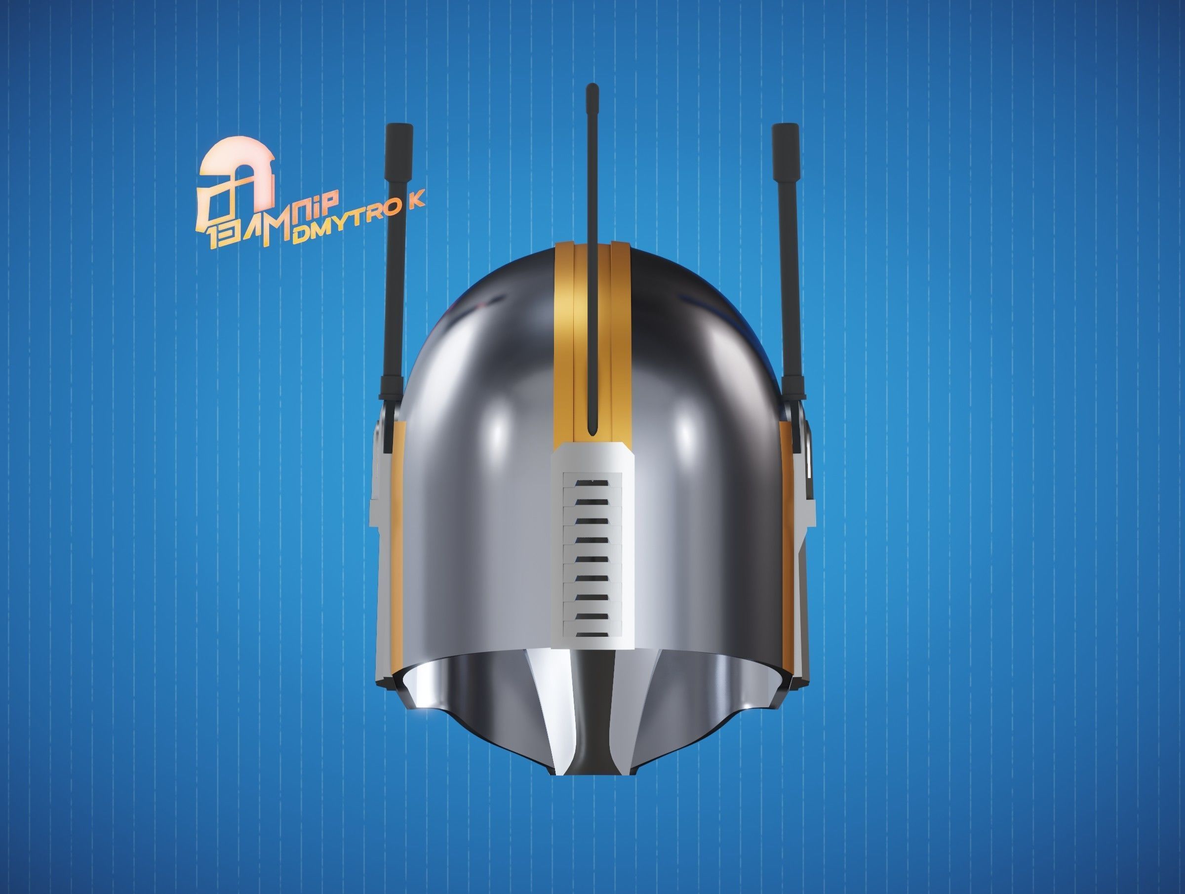 Operator Mandalorian helmet 3D print model_4