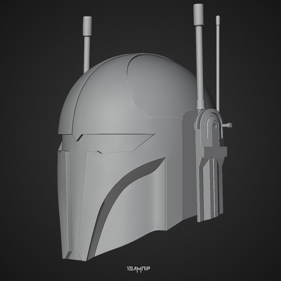 Operator Mandalorian helmet 3D print model_32