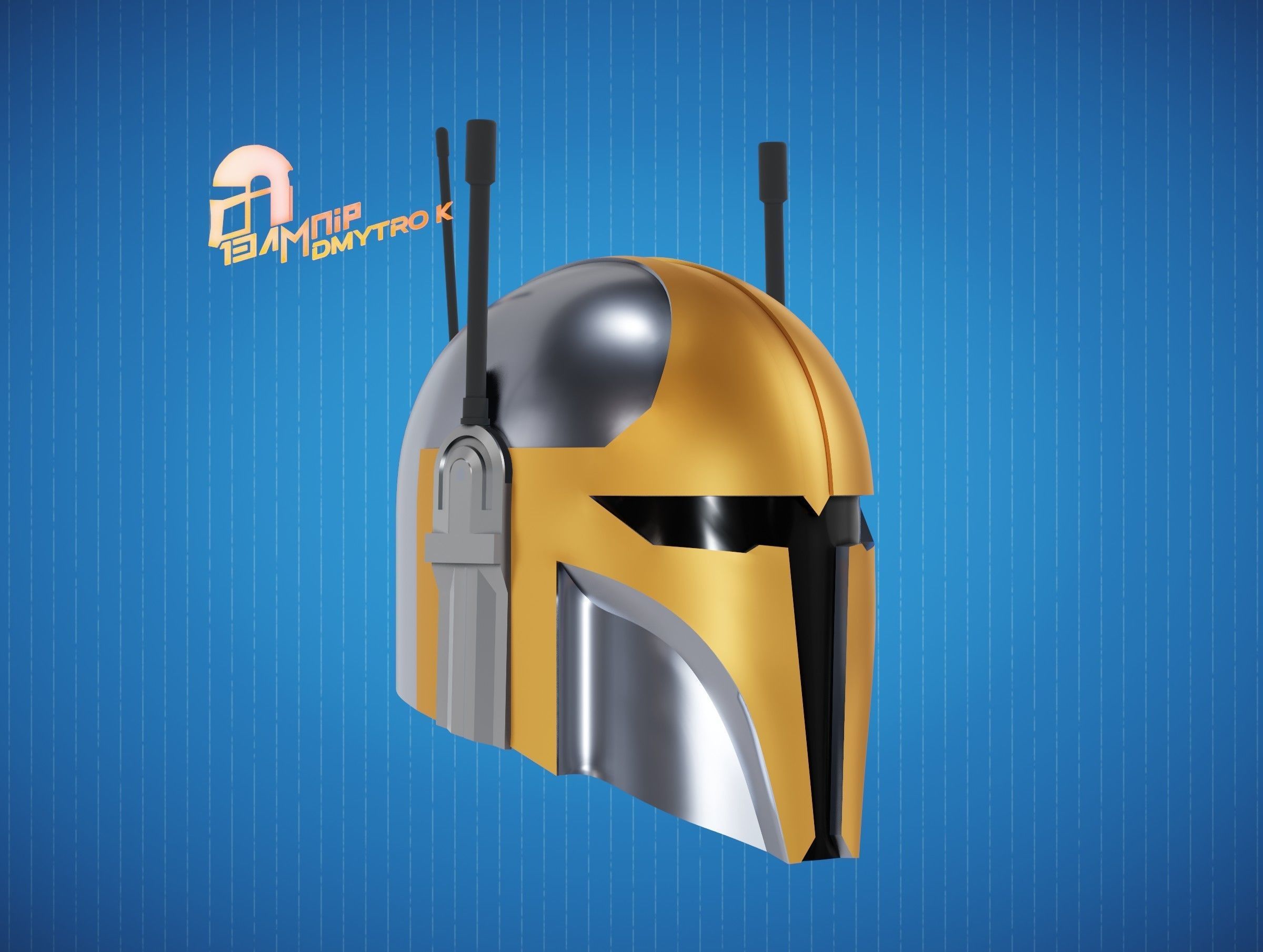 Operator Mandalorian helmet 3D print model_8