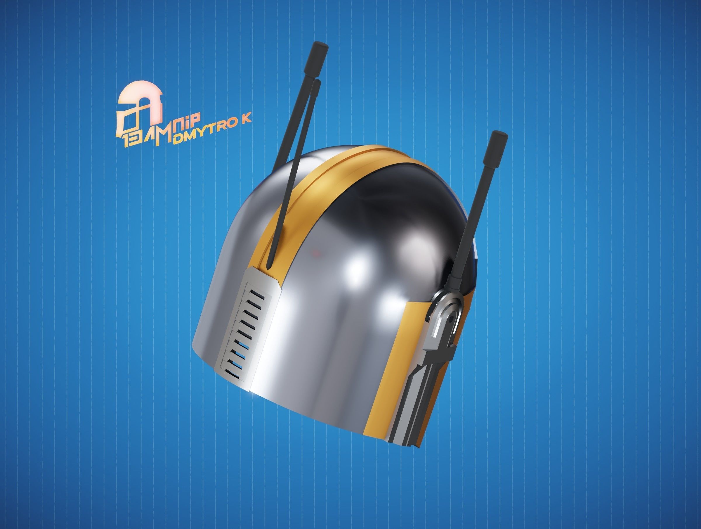 Operator Mandalorian helmet 3D print model_23