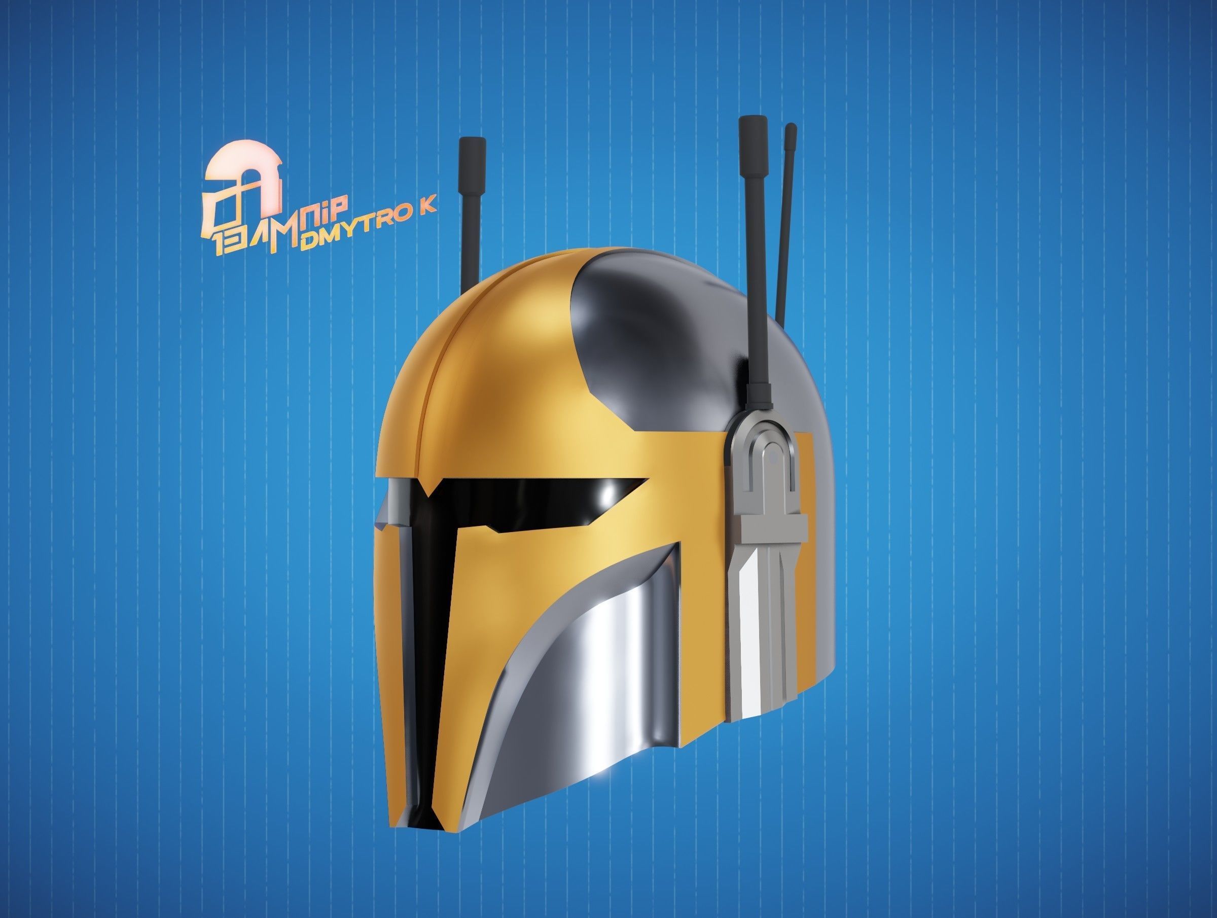 Operator Mandalorian helmet 3D print model_15