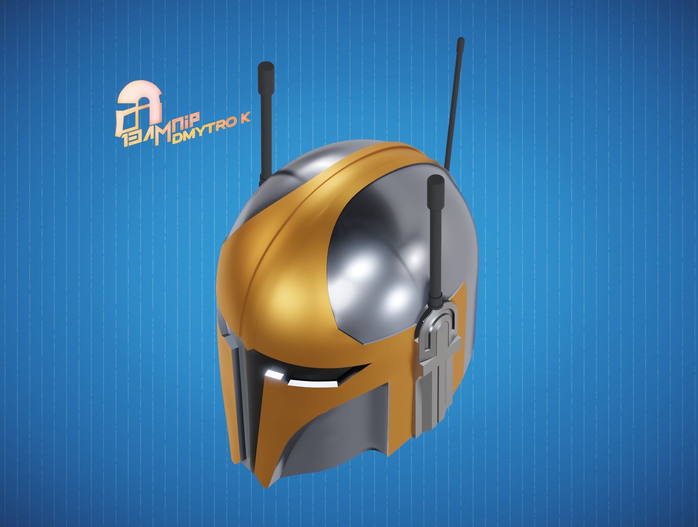 Operator Mandalorian helmet 3D print model_9