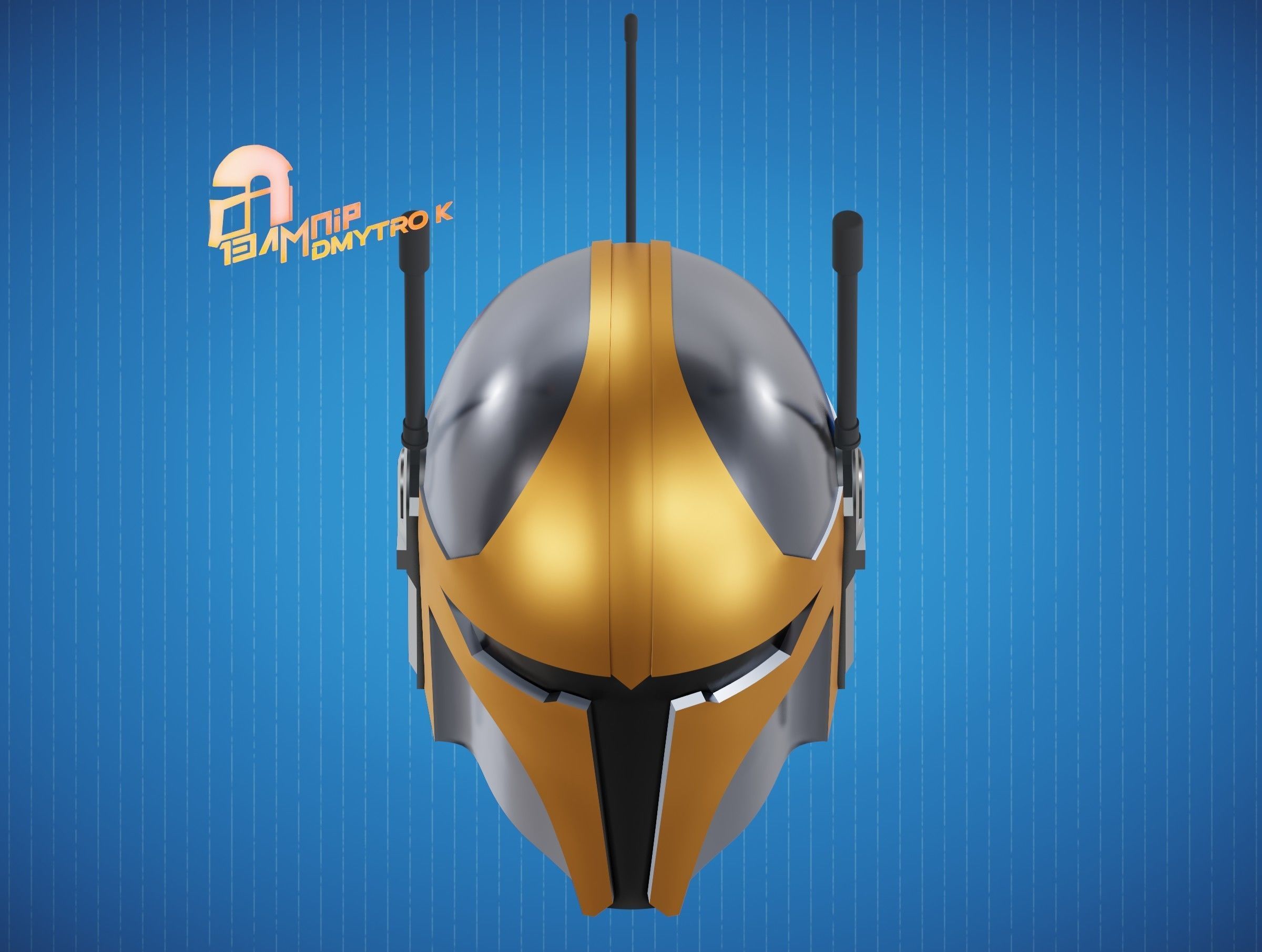Operator Mandalorian helmet 3D print model_16