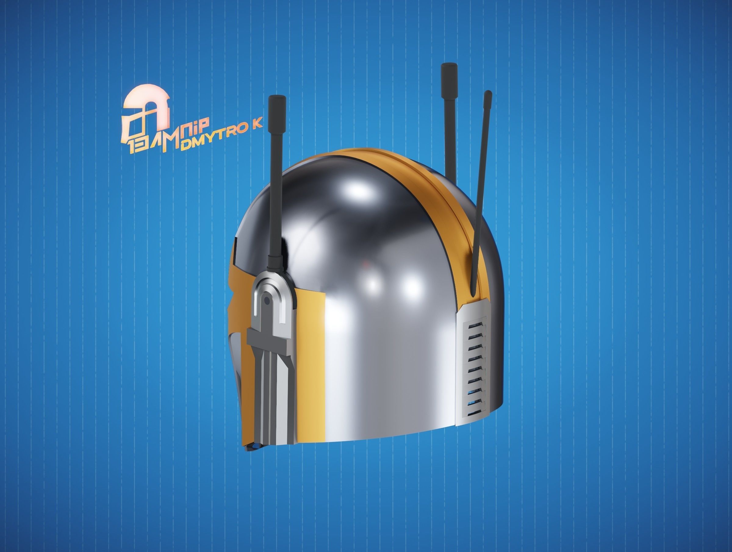 Operator Mandalorian helmet 3D print model_12