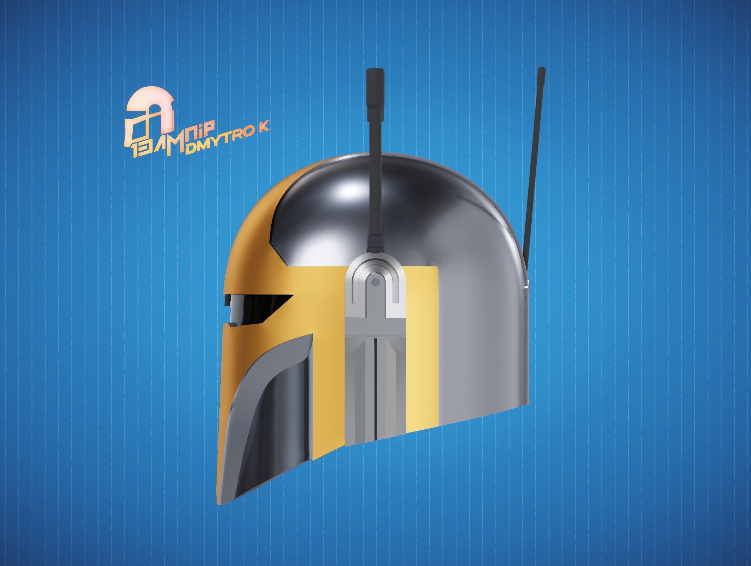 Operator Mandalorian helmet 3D print model_2