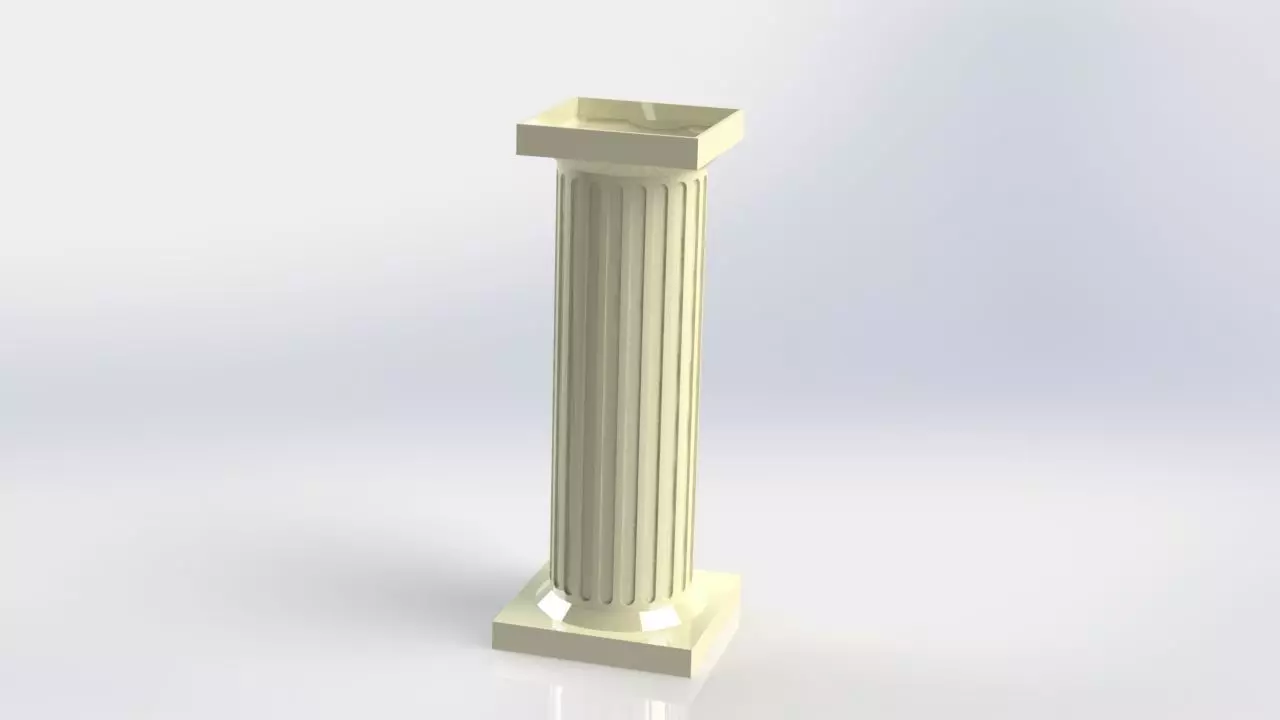 Flower pillar 3D print model