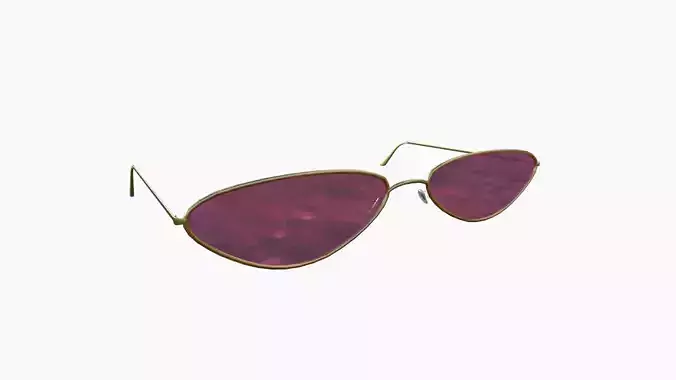 Sunglass G05 Golden Pink - Character Design Fashion Low-poly 3D model