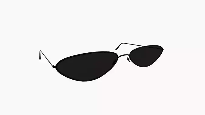 Sunglass G08 Full Black - Character Design Fashion Low-poly 3D model