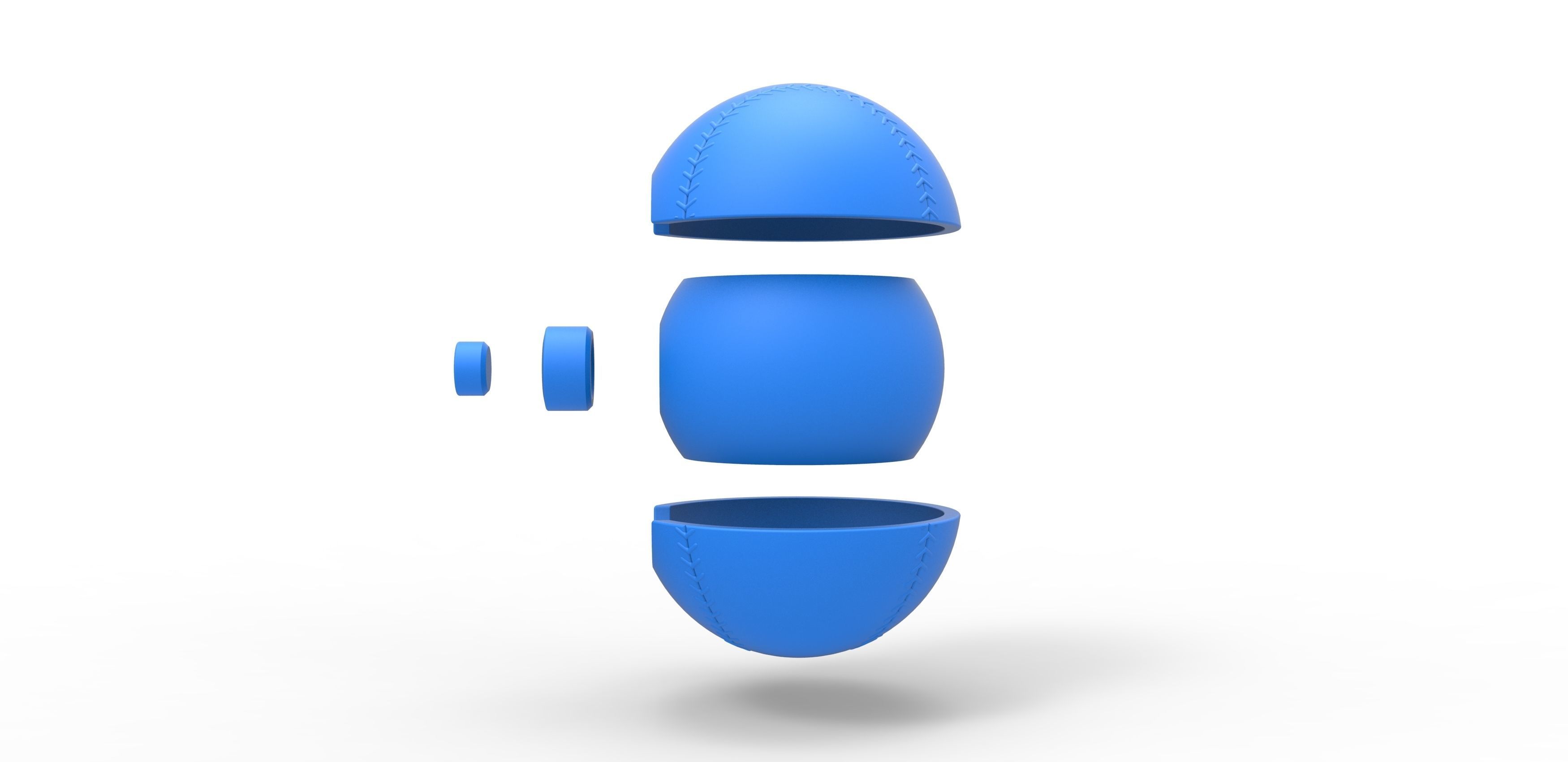 Baseball style orb 3D print model_21