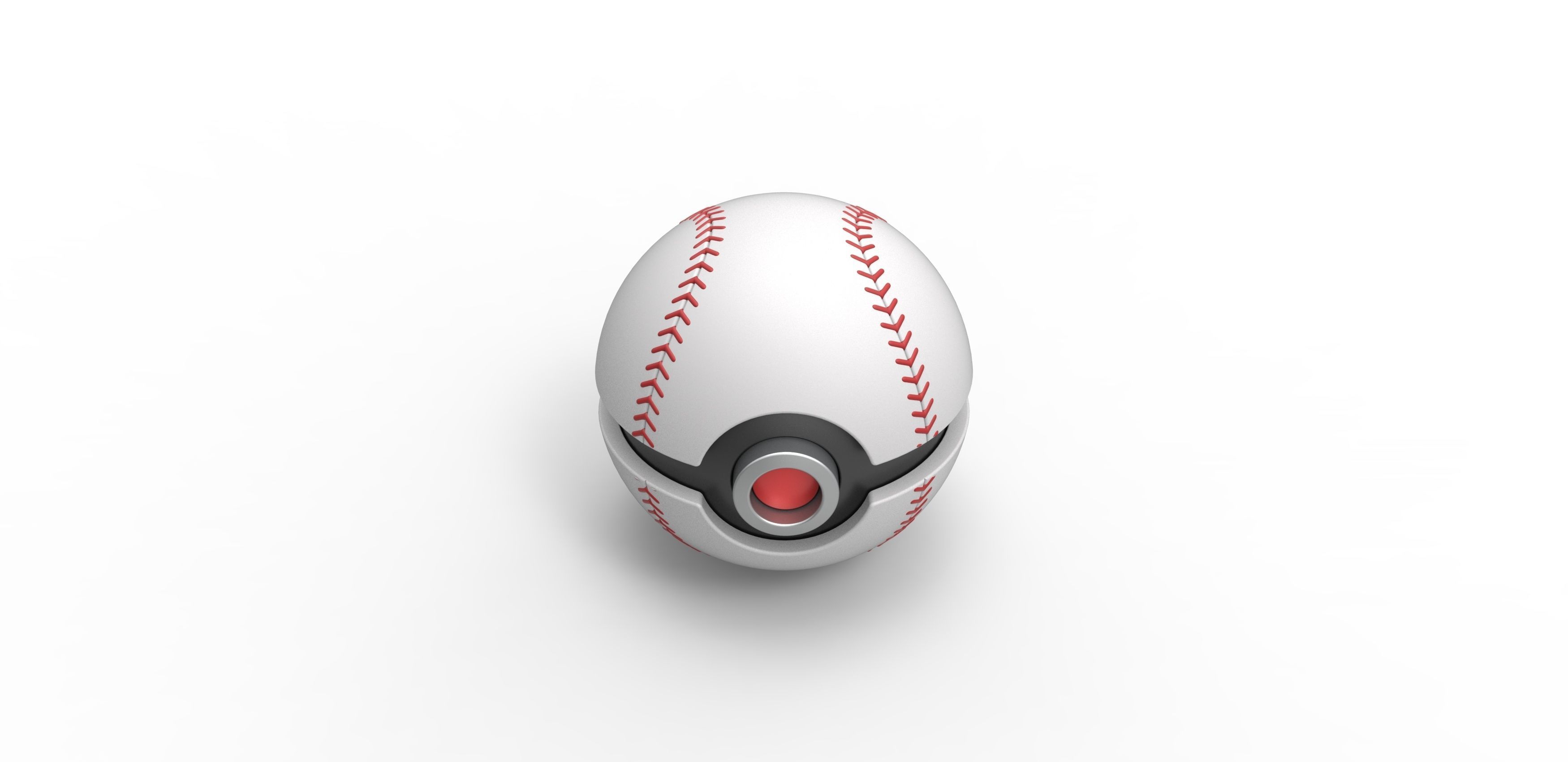 Baseball style orb 3D print model_3