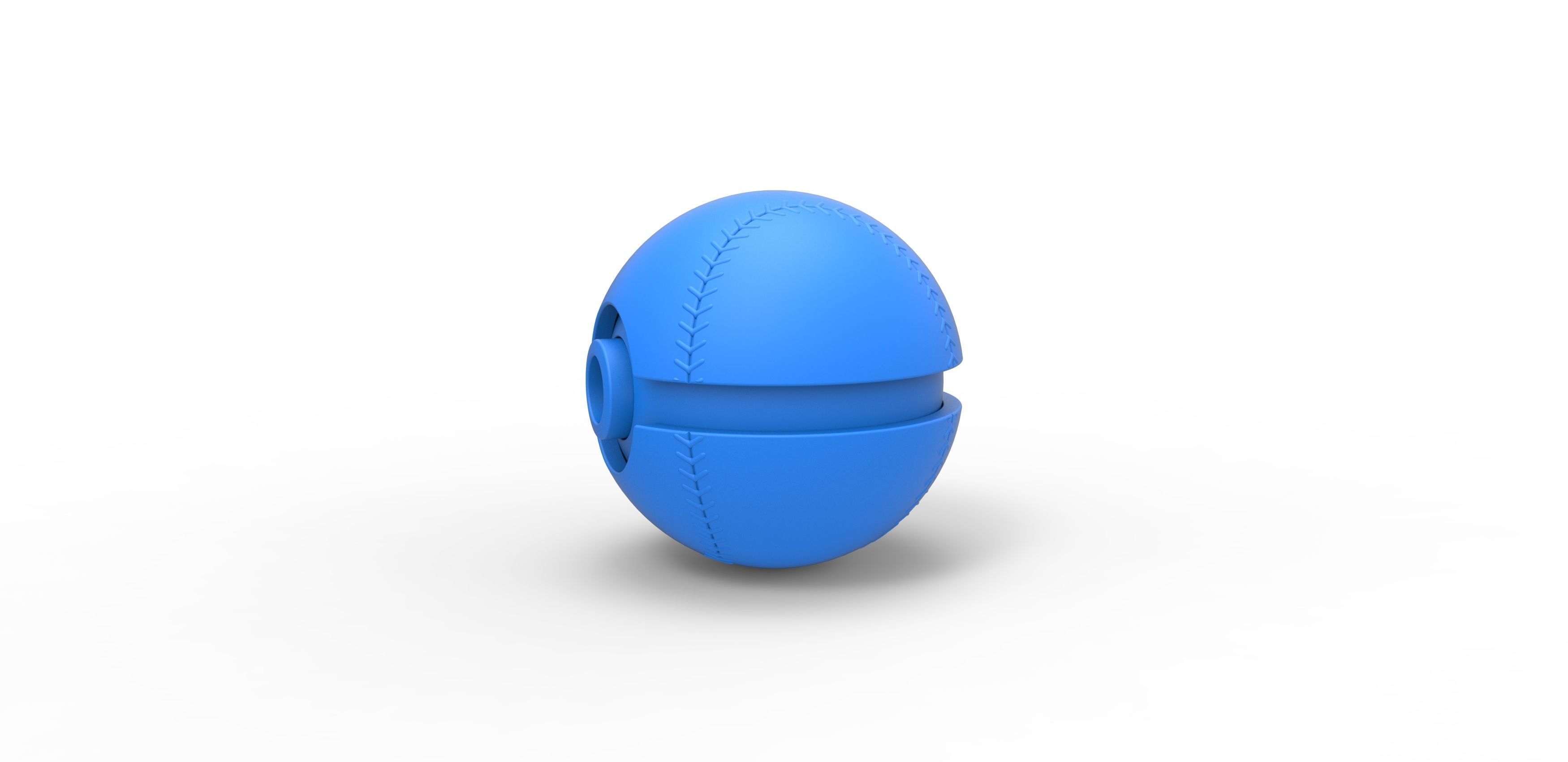 Baseball style orb 3D print model_14