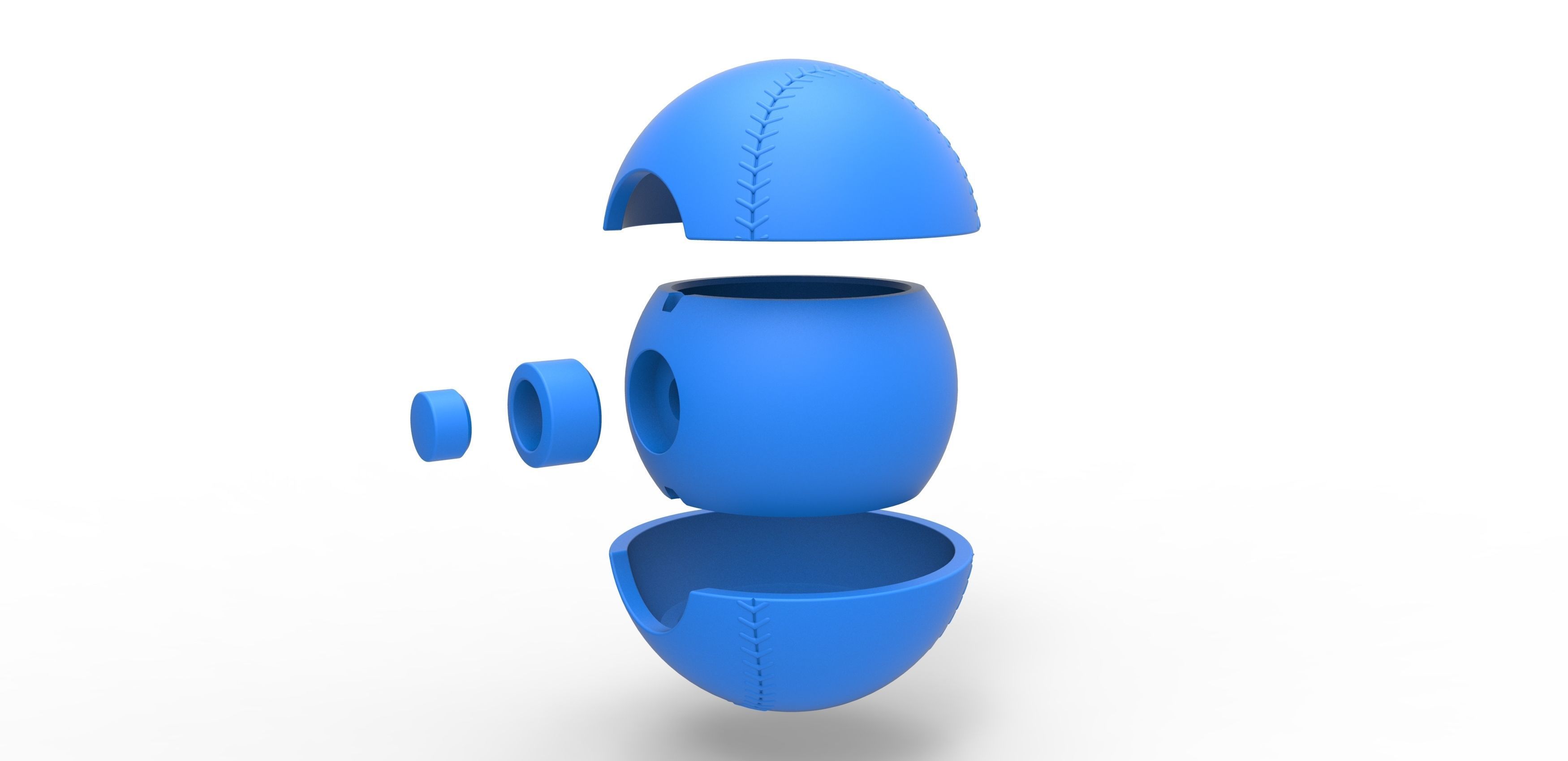 Baseball style orb 3D print model_18