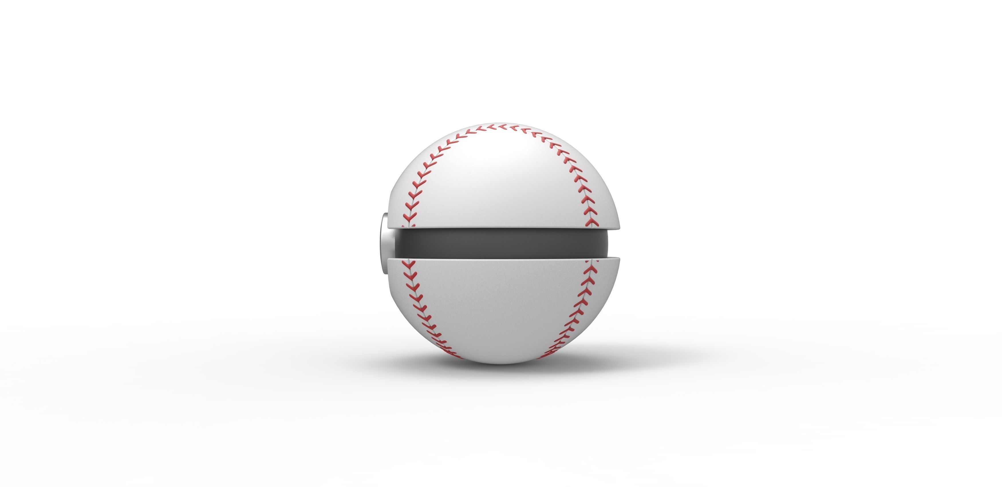Baseball style orb 3D print model_6