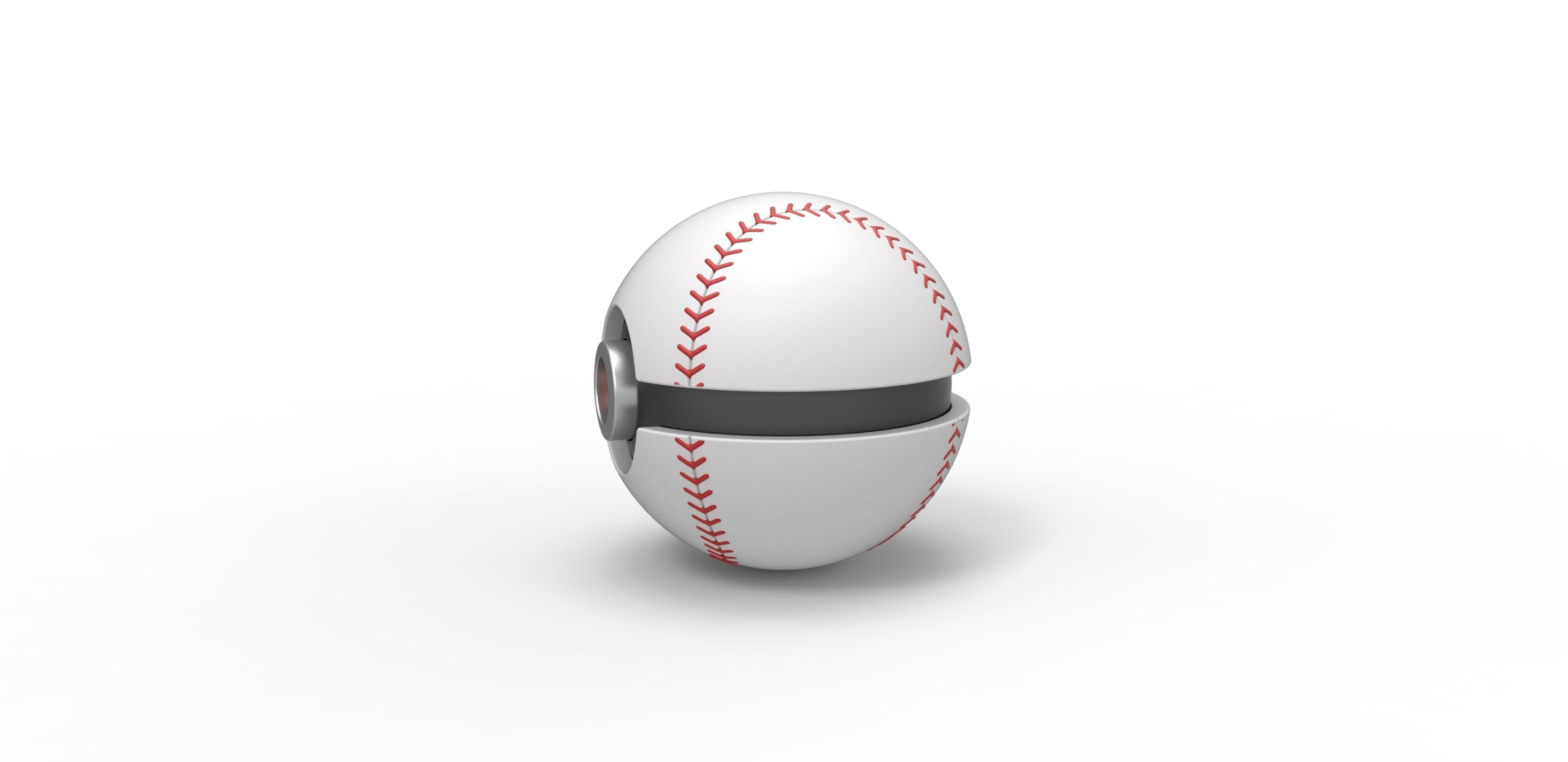 Baseball style orb 3D print model_5