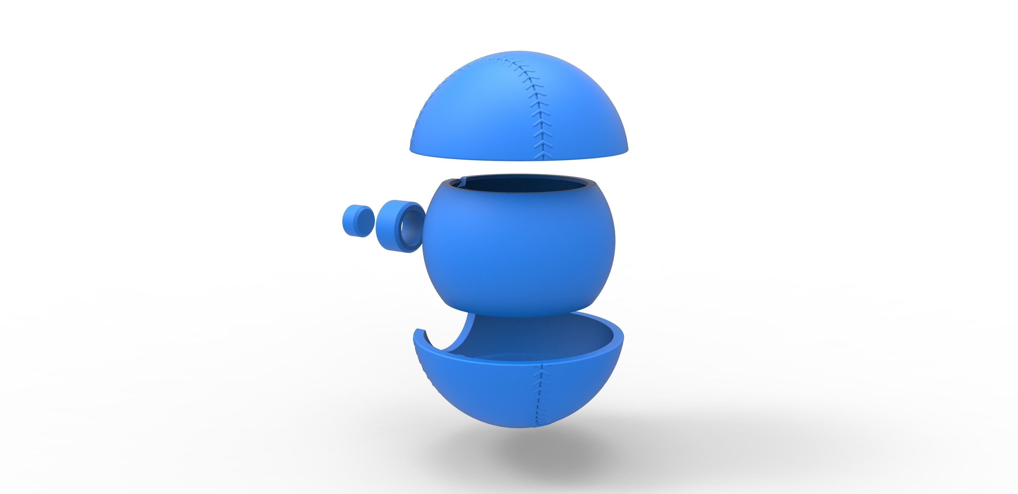 Baseball style orb 3D print model_22