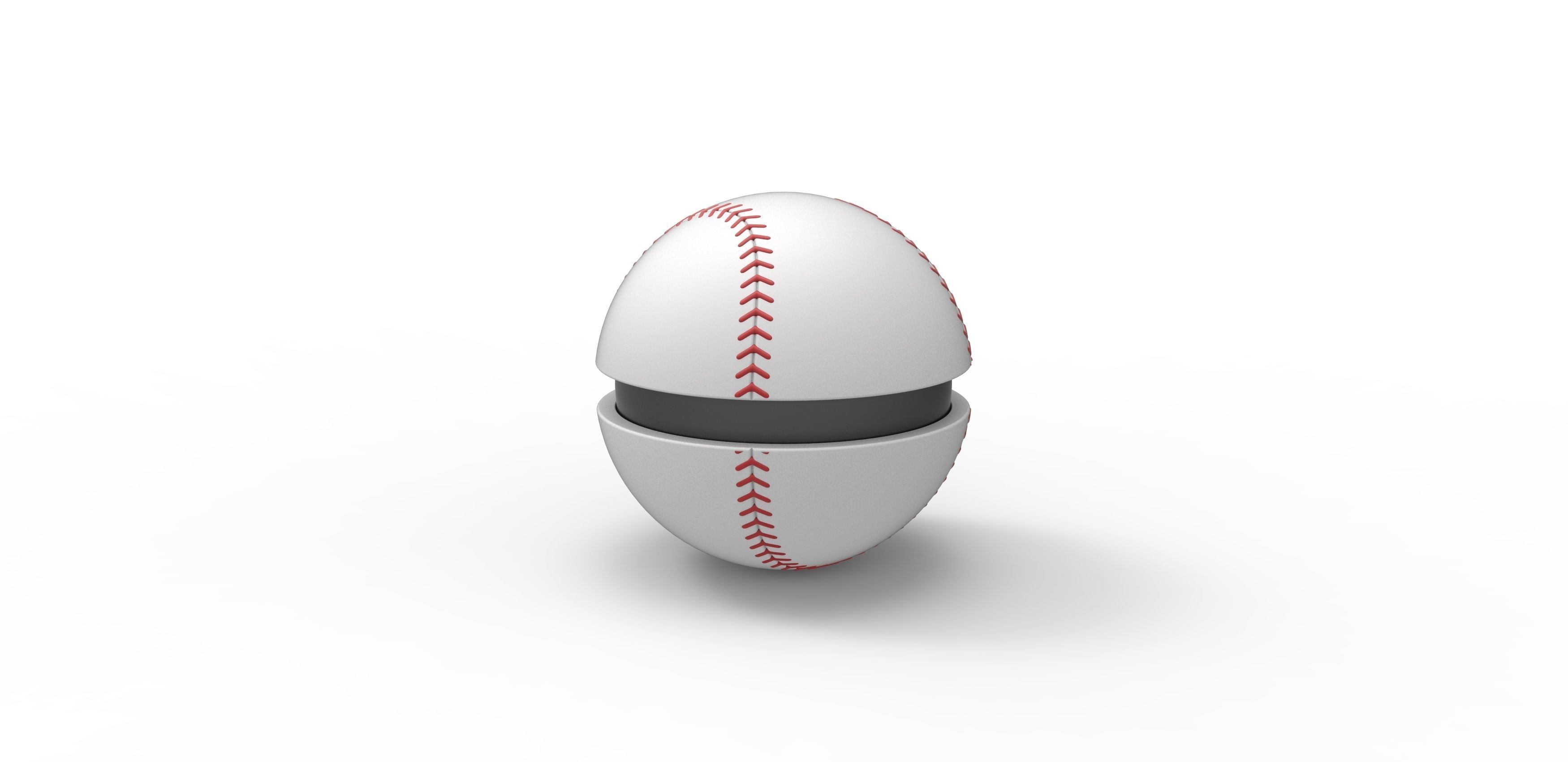 Baseball style orb 3D print model_7
