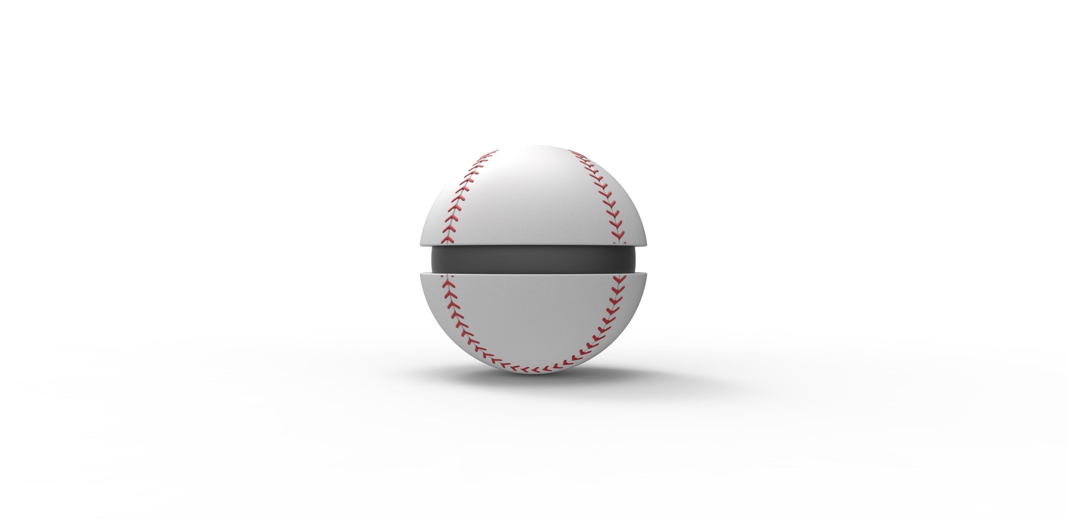 Baseball style orb 3D print model_8