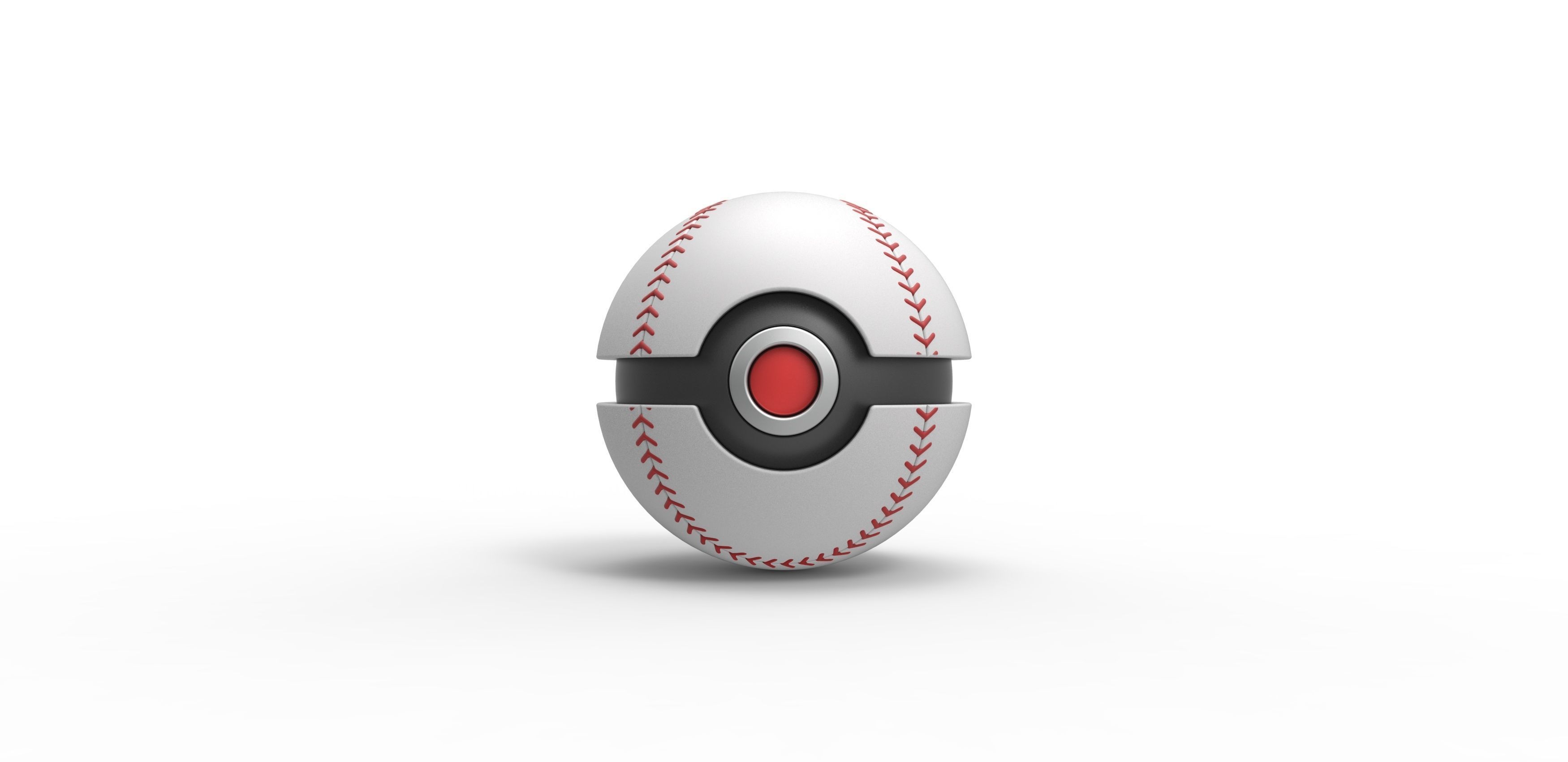 Baseball style orb 3D print model_2