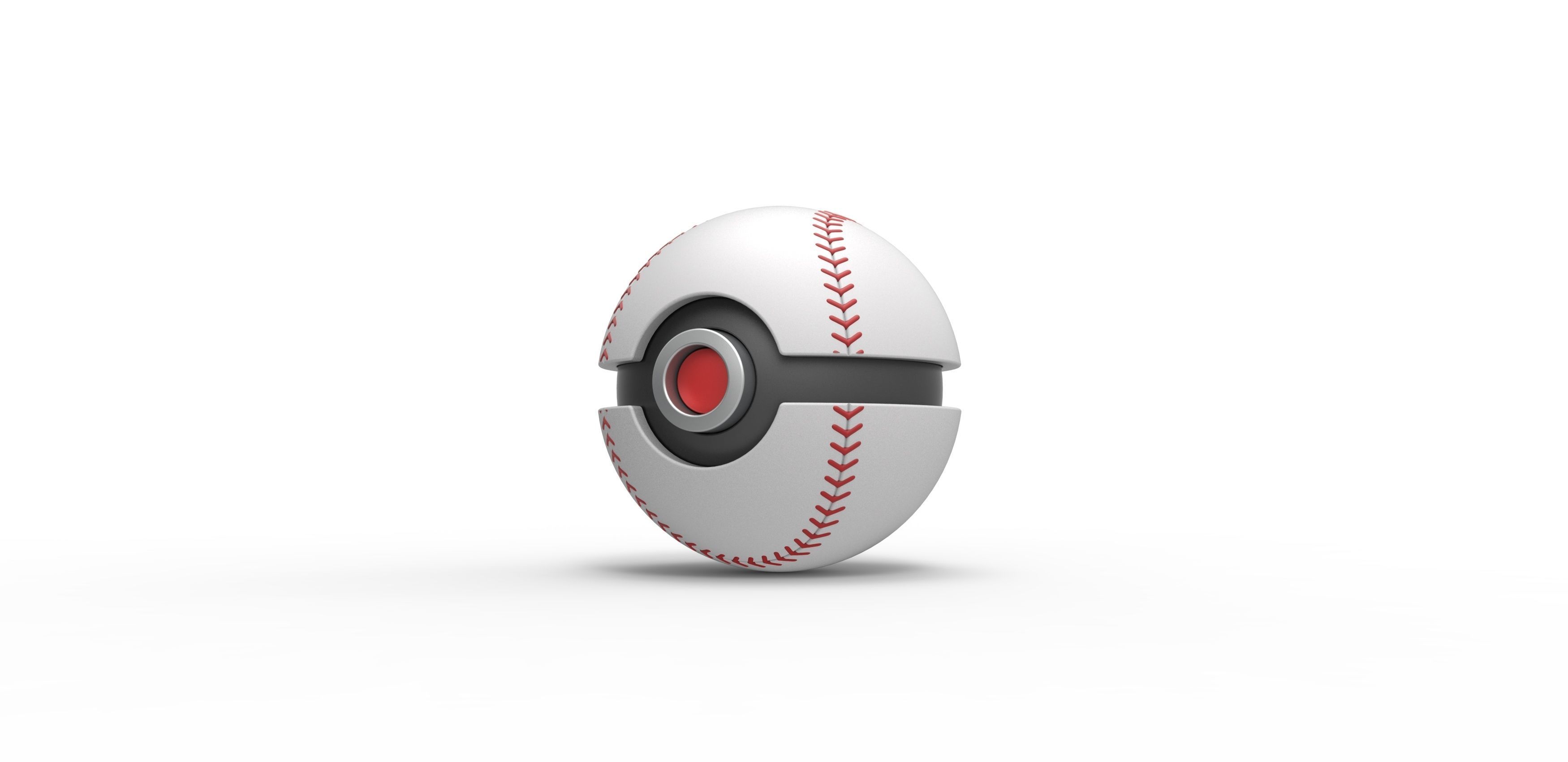 Baseball style orb 3D print model_1