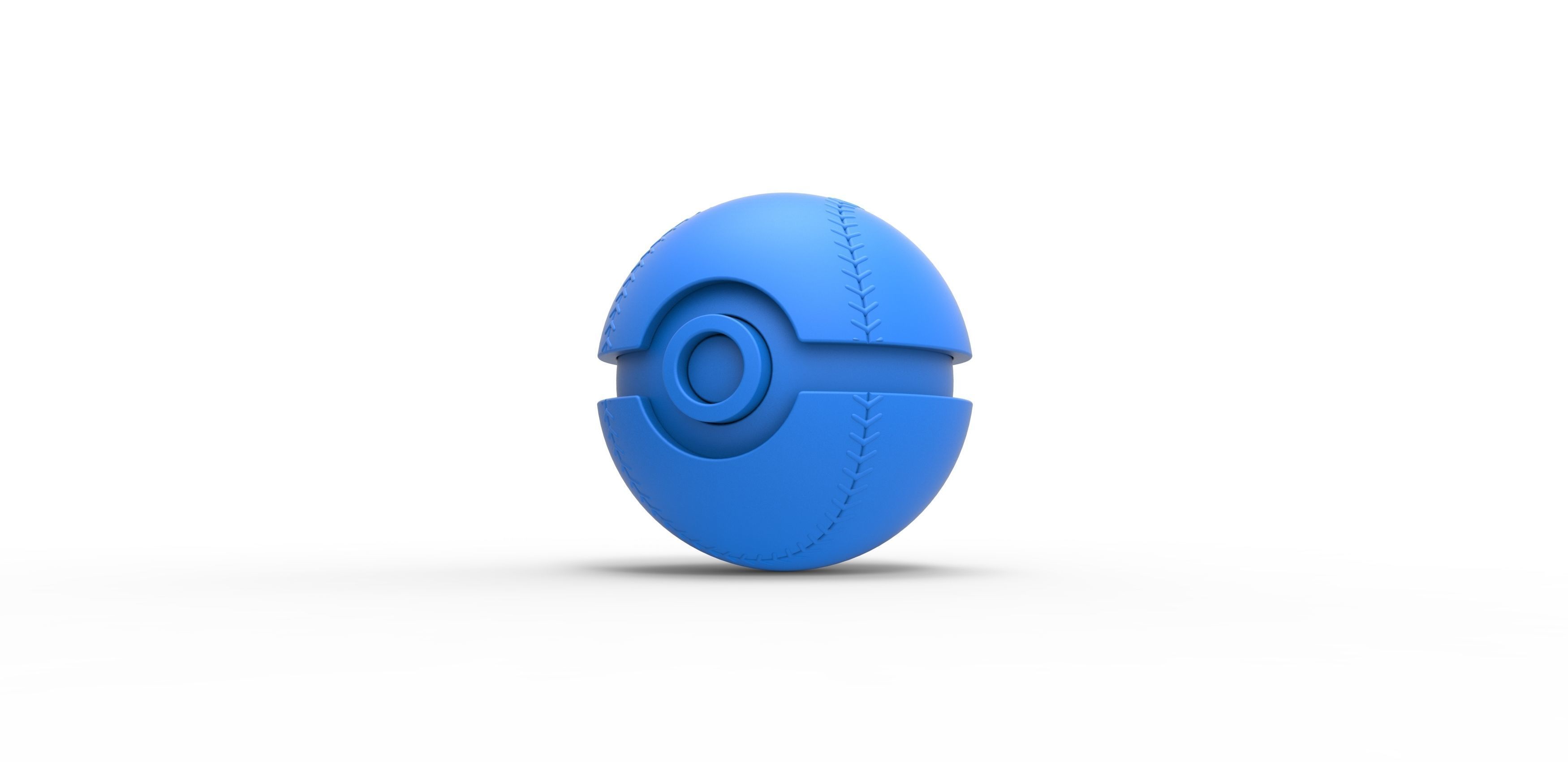 Baseball style orb 3D print model_10