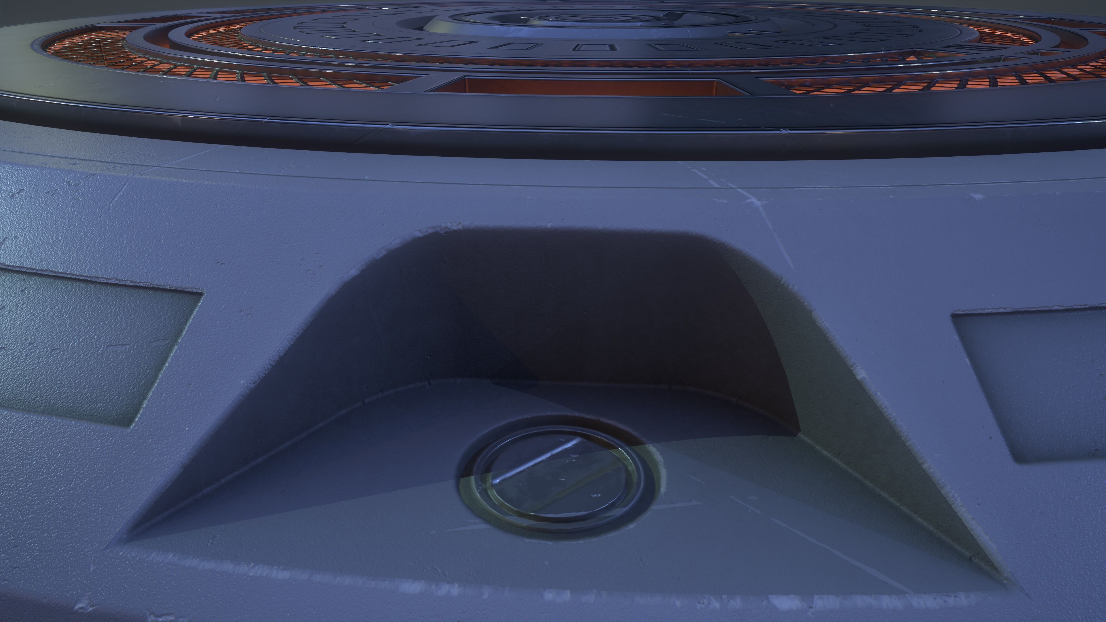 Sci-Fi Jumpad Platform Low-poly 3D model_6