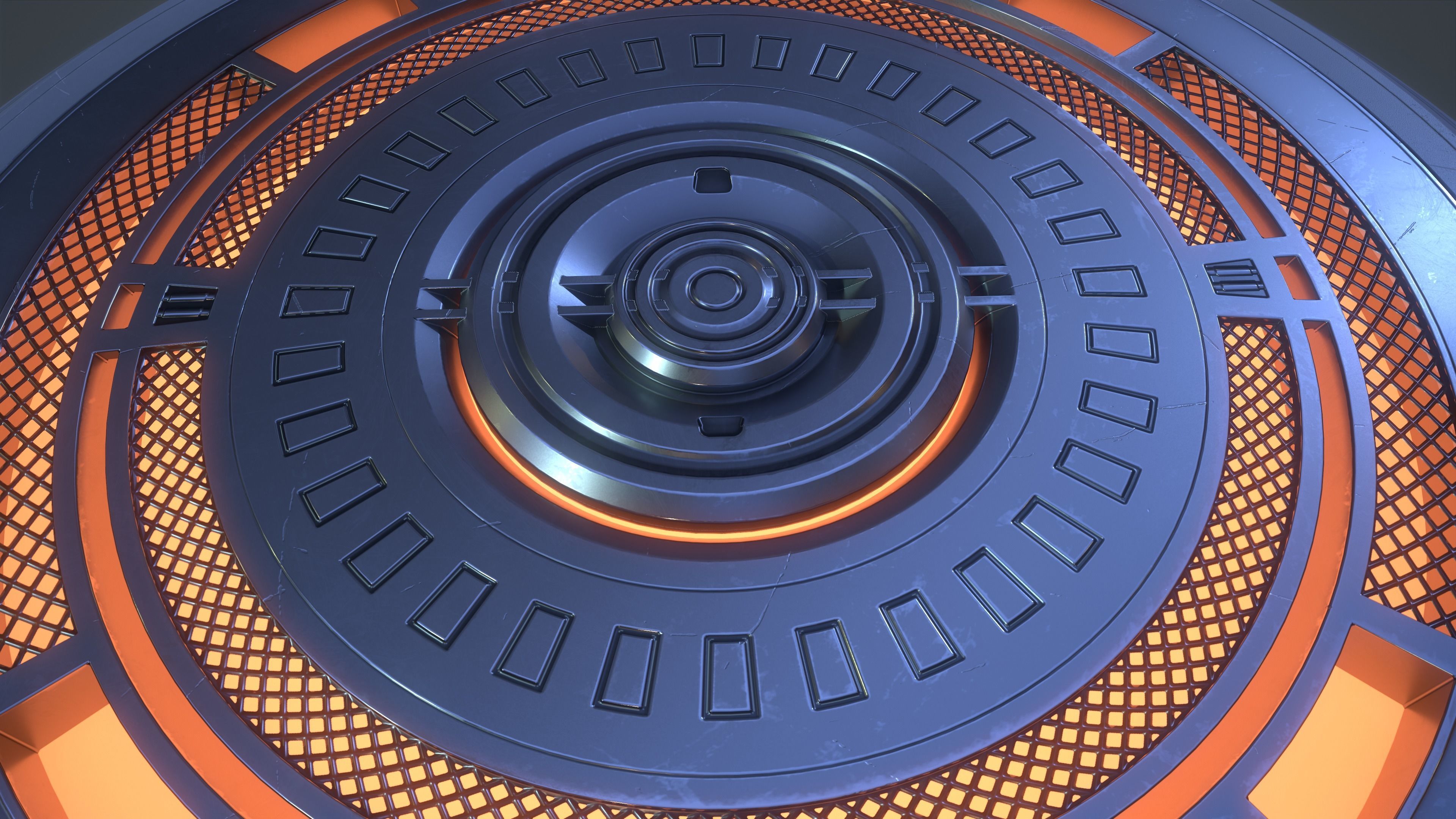 Sci-Fi Jumpad Platform Low-poly 3D model_4