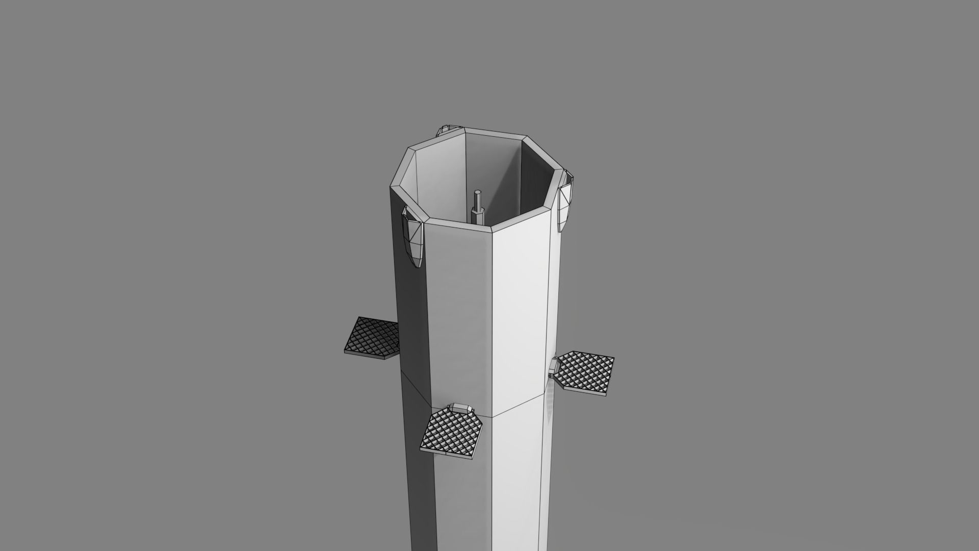 Falcon 9 - Low Poly rocket Low-poly 3D model_6