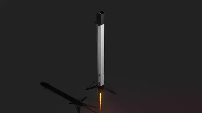 Falcon 9 - Low Poly rocket