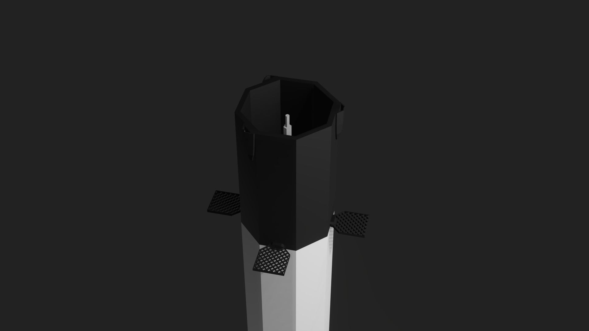 Falcon 9 - Low Poly rocket Low-poly 3D model_5