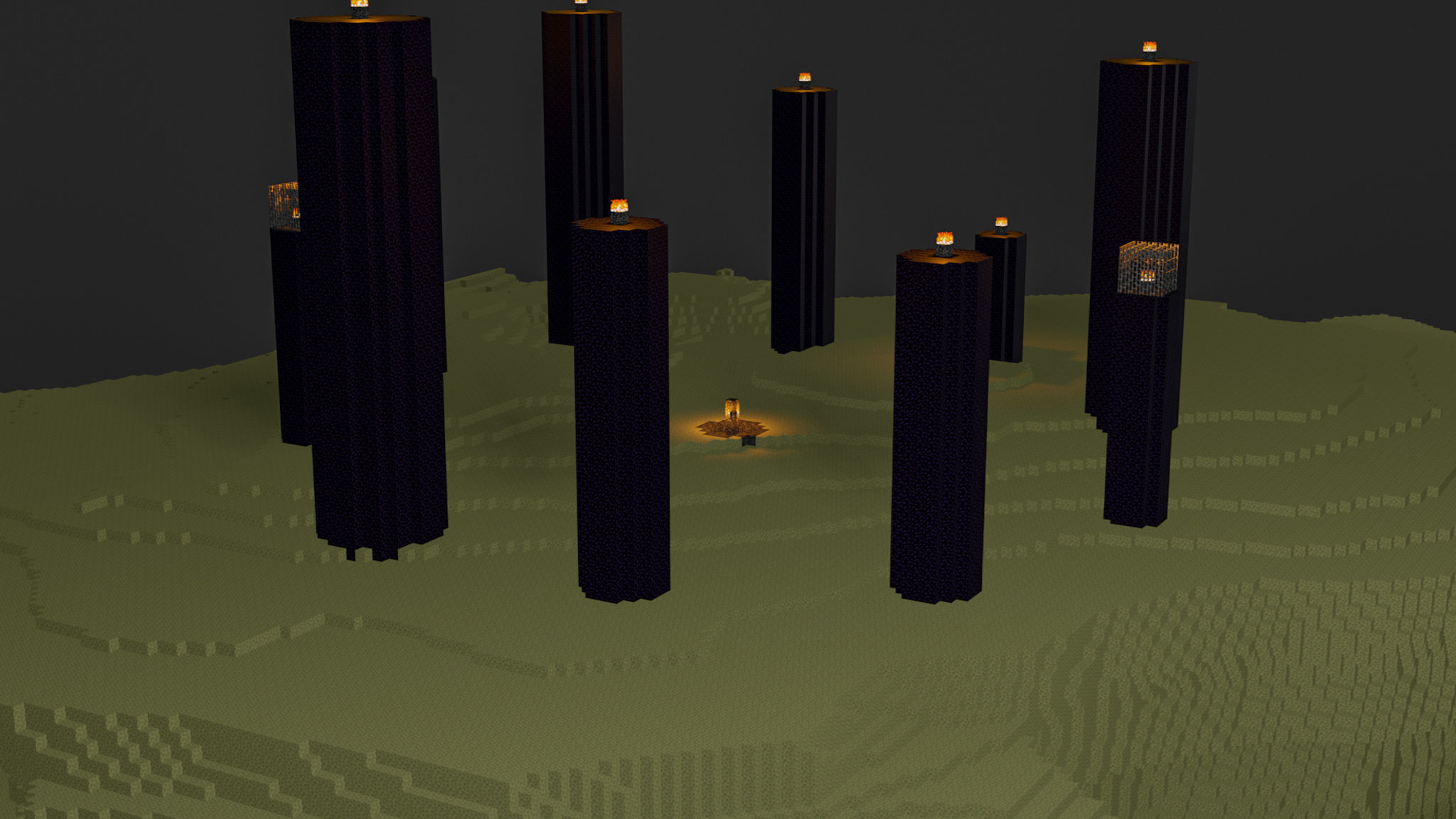 The End In Minecraft Low-poly 3D model_20