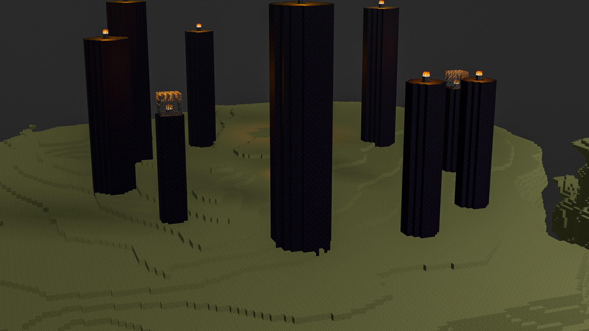 The End In Minecraft Low-poly 3D model_10