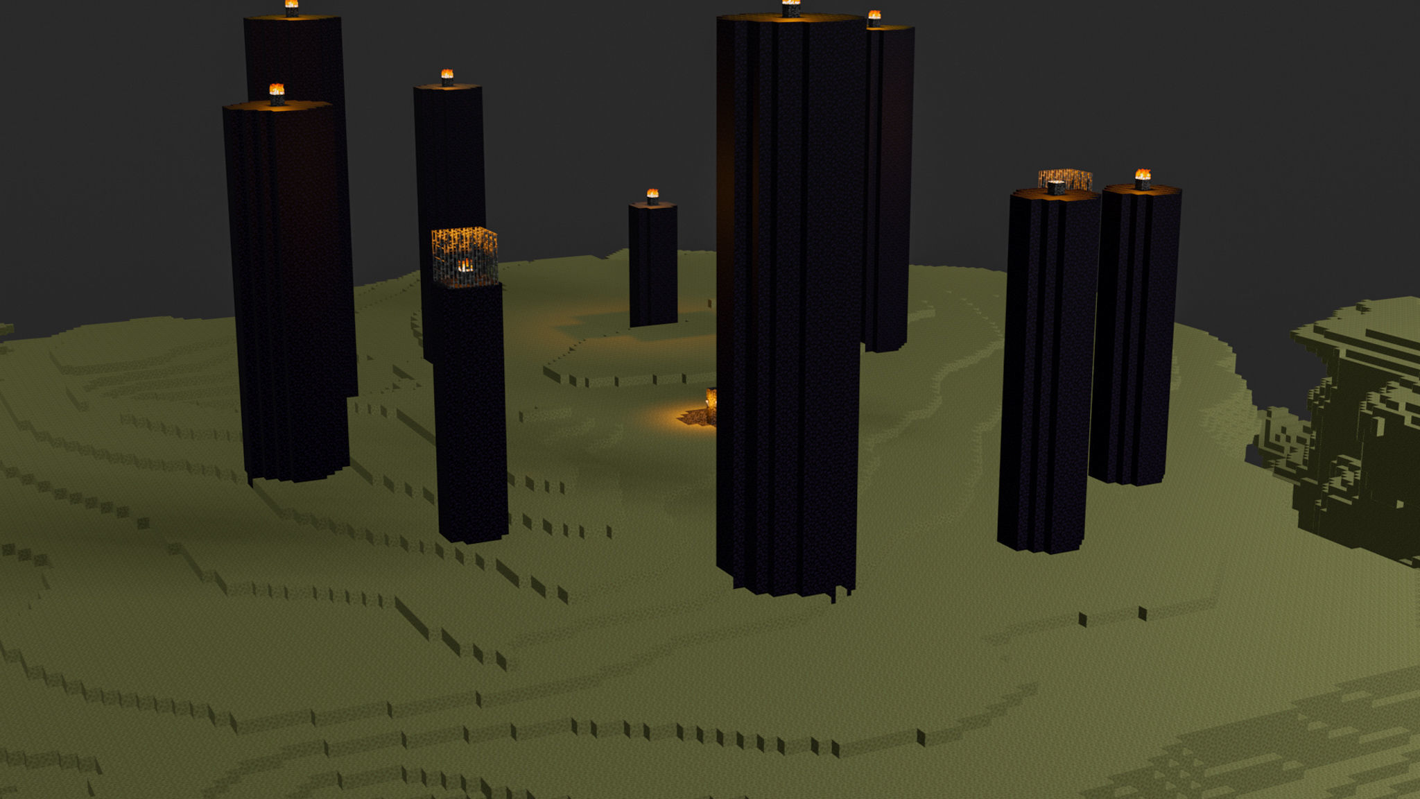 The End In Minecraft Low-poly 3D model_5