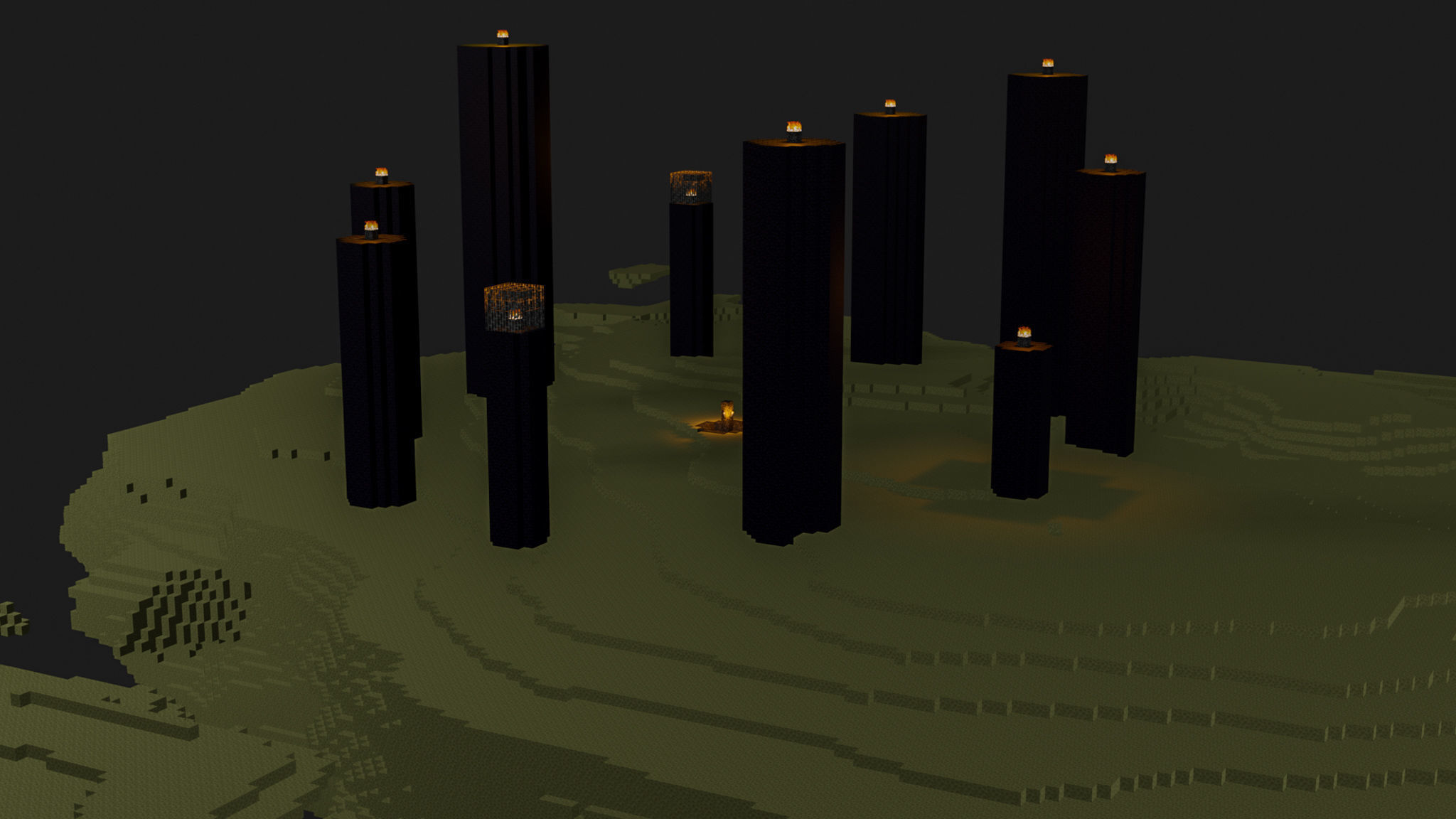 The End In Minecraft Low-poly 3D model_49