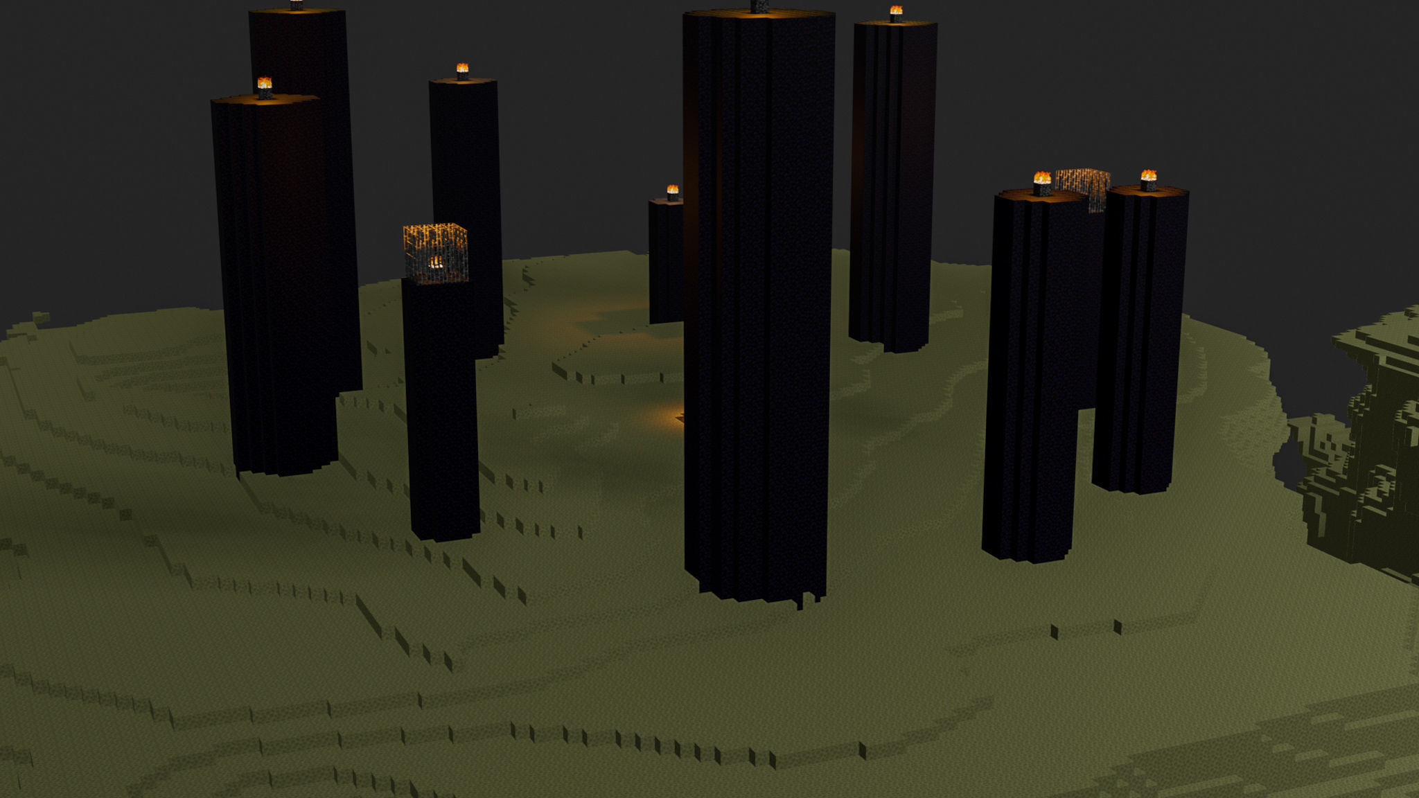 The End In Minecraft Low-poly 3D model_8