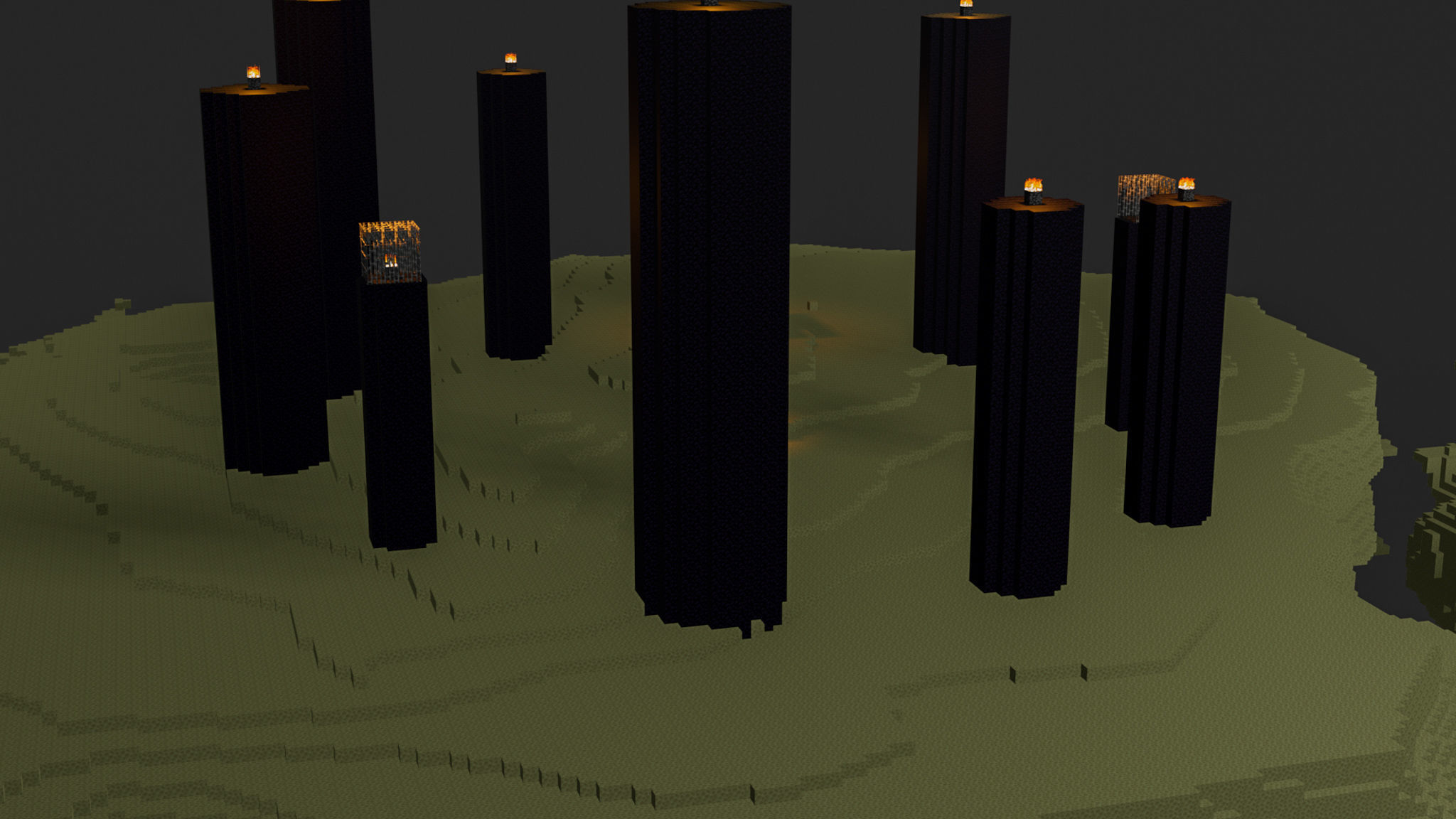 The End In Minecraft Low-poly 3D model_9