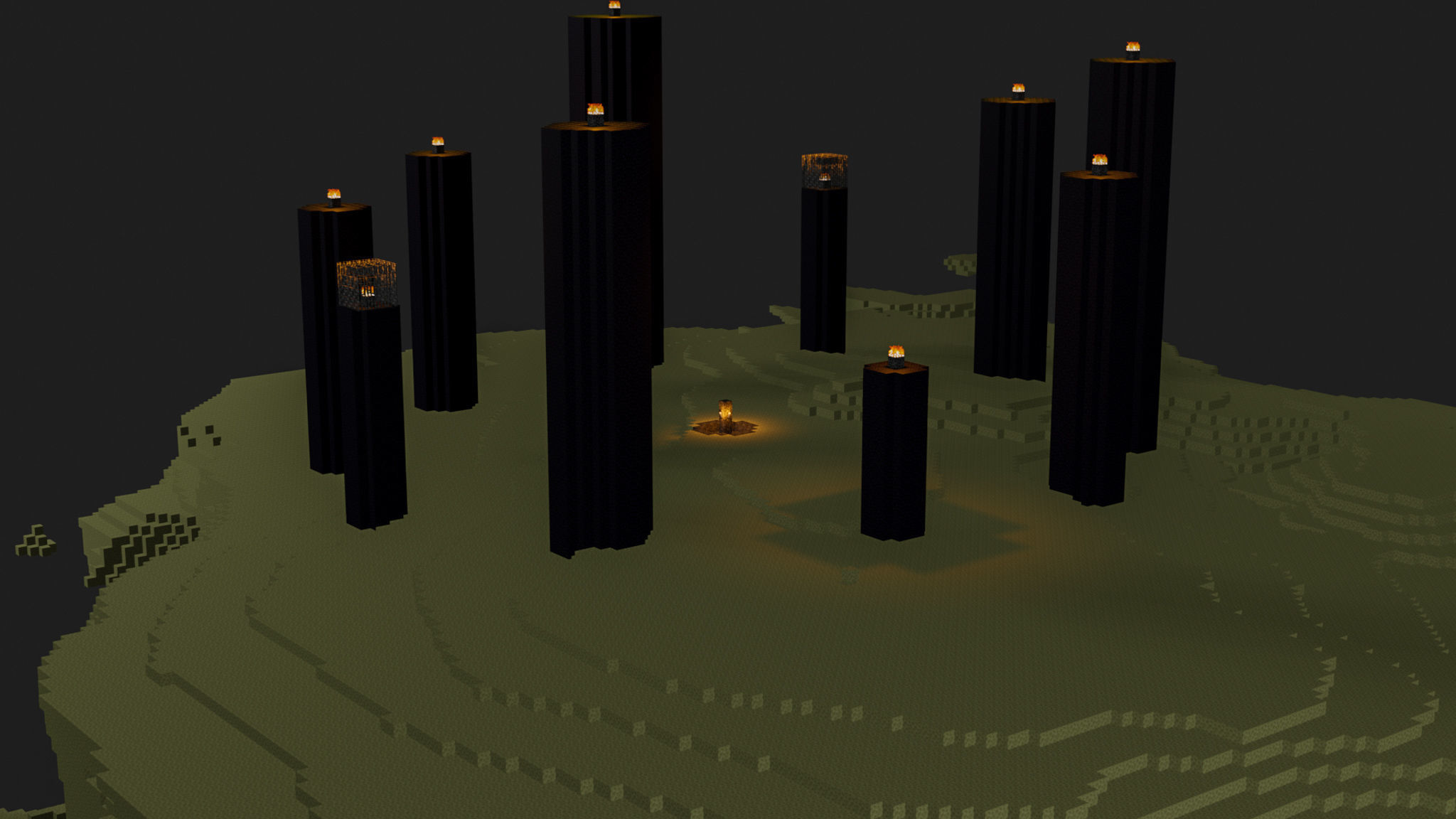 The End In Minecraft Low-poly 3D model_57