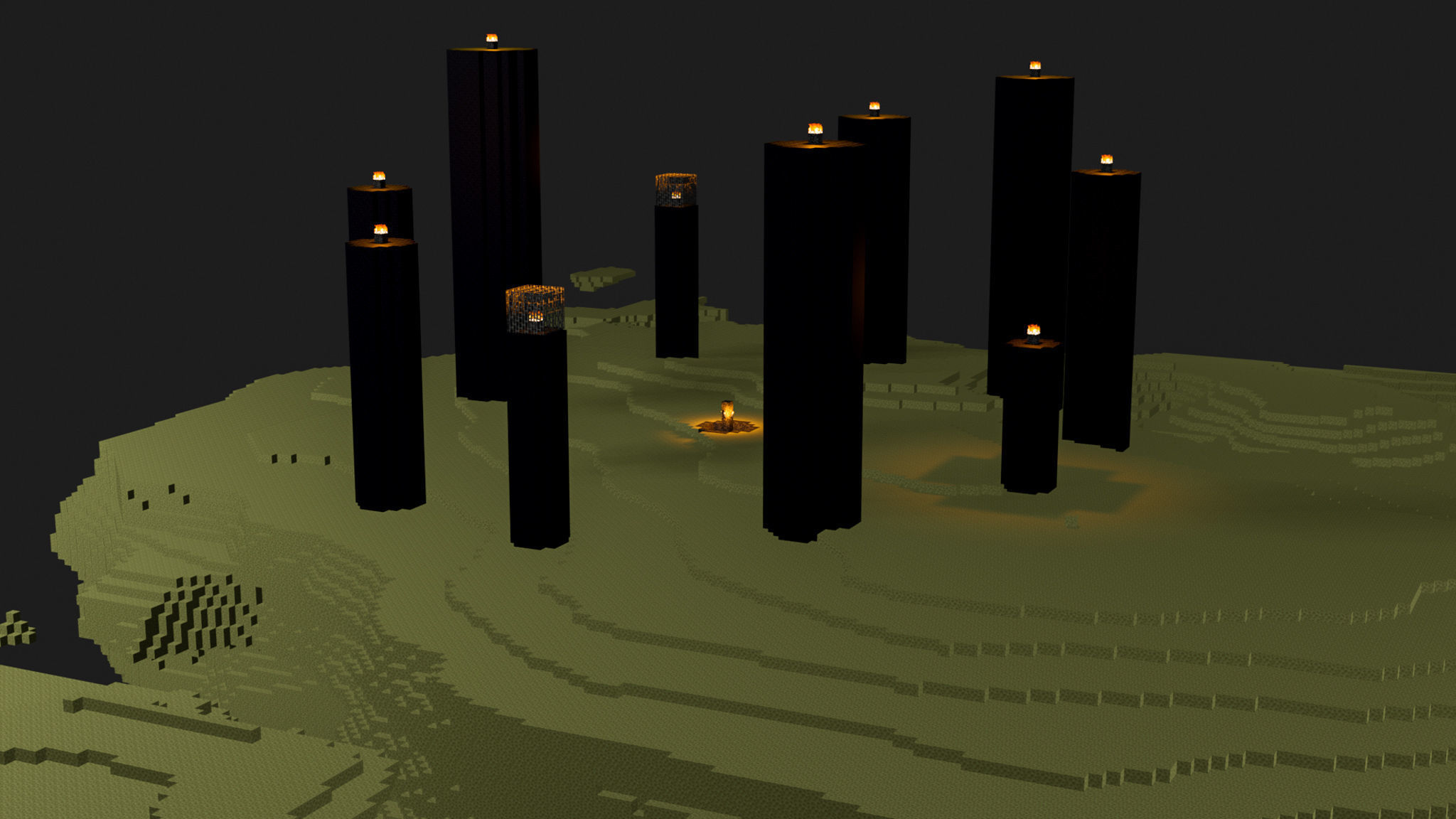 The End In Minecraft Low-poly 3D model_43