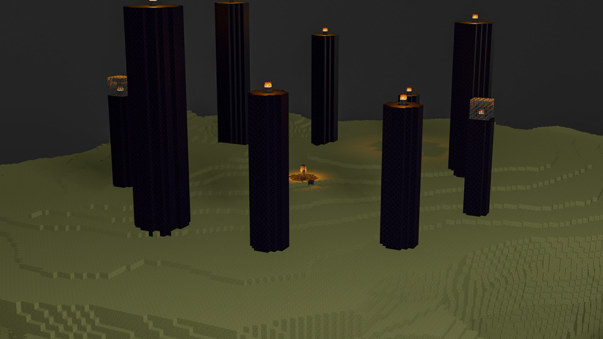 The End In Minecraft Low-poly 3D model_16