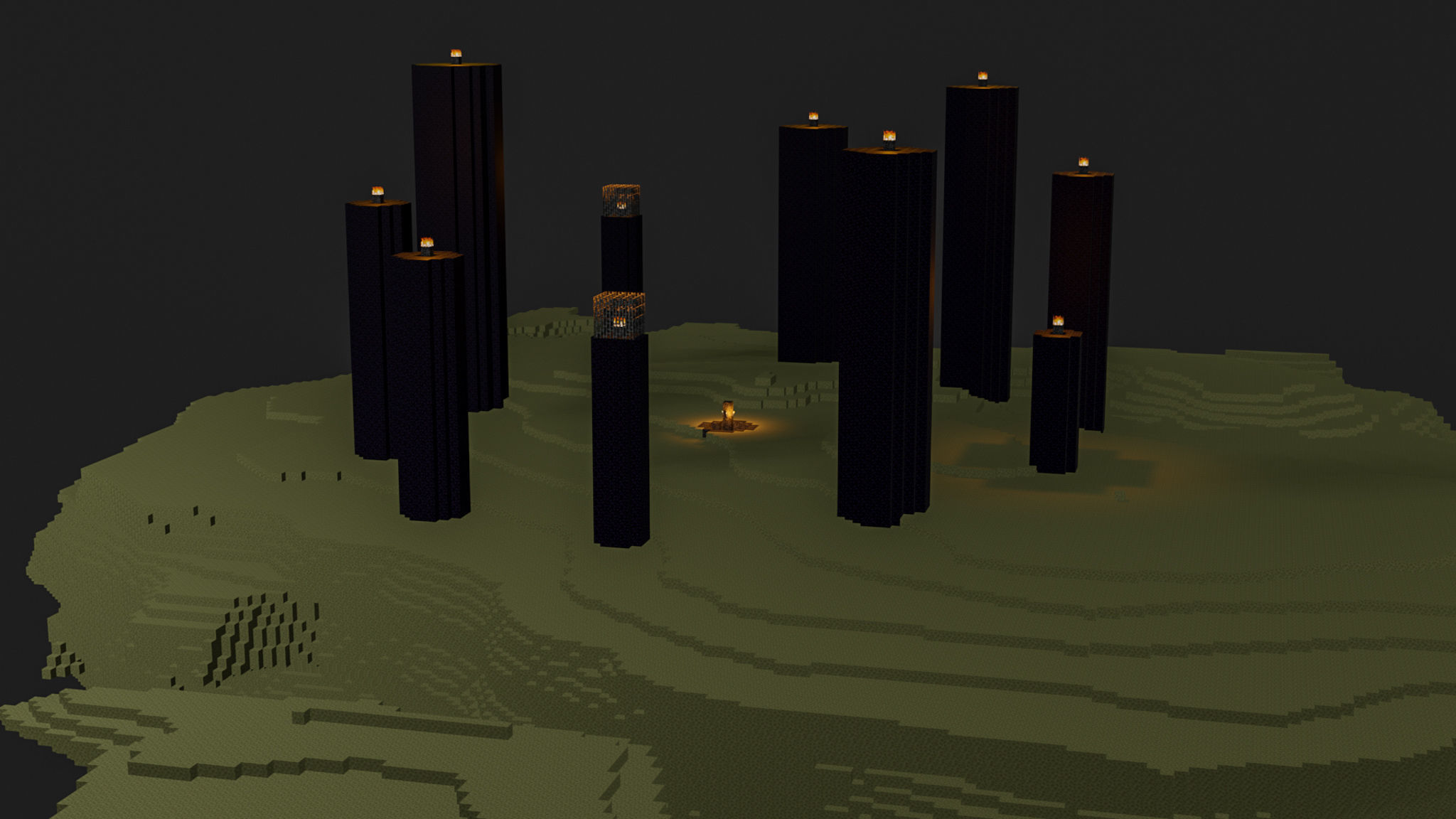 The End In Minecraft Low-poly 3D model_46