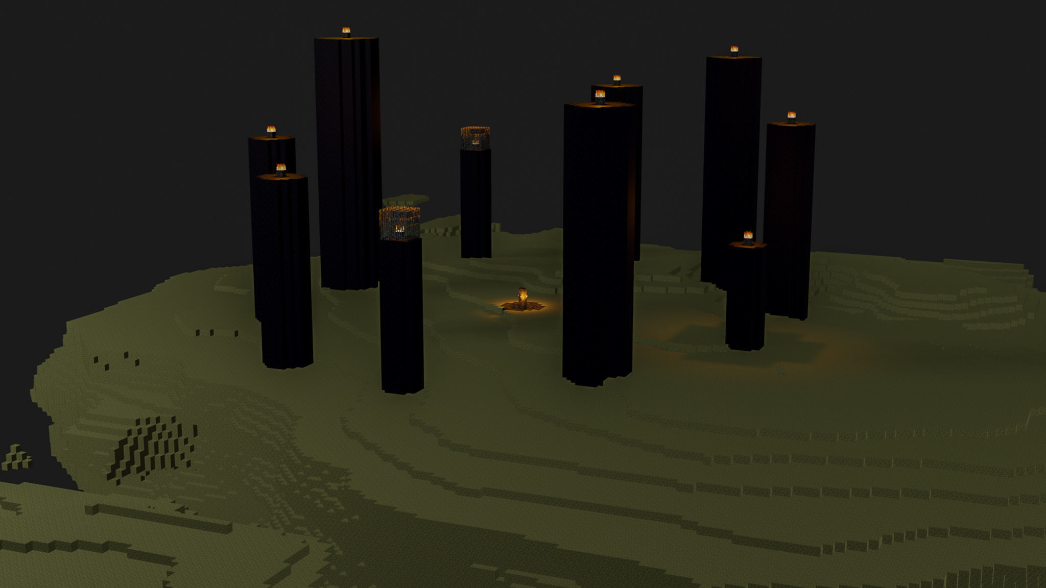 The End In Minecraft Low-poly 3D model_45