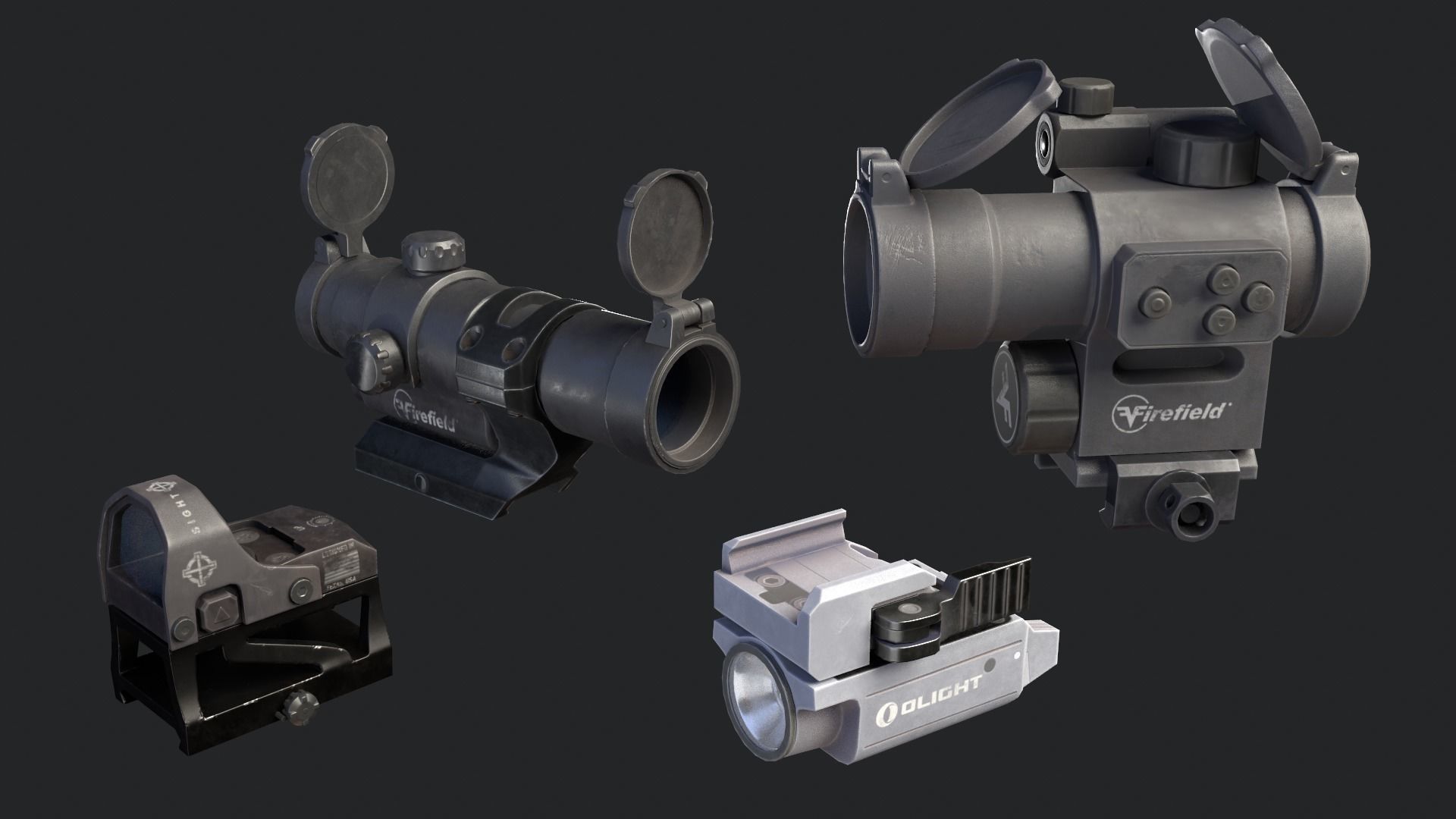 red dots Low-poly 3D model_5