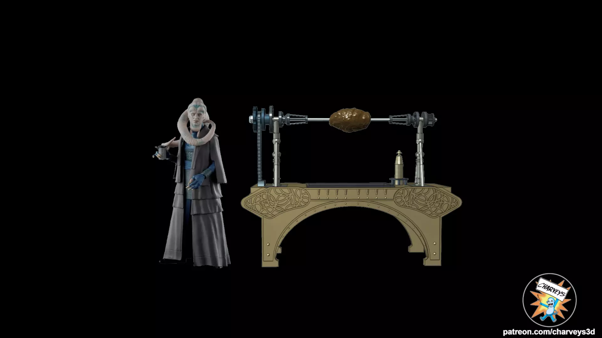 Star Wars Jabba the Hutts Grill for action figures 3D print model