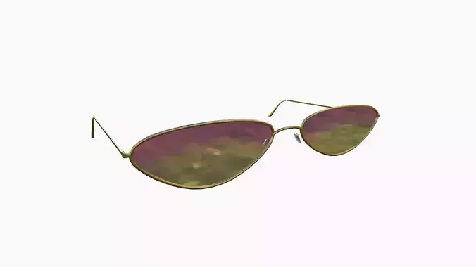 Sunglass G10 Pink Yellow - Character Design Fashion Low-poly 3D model