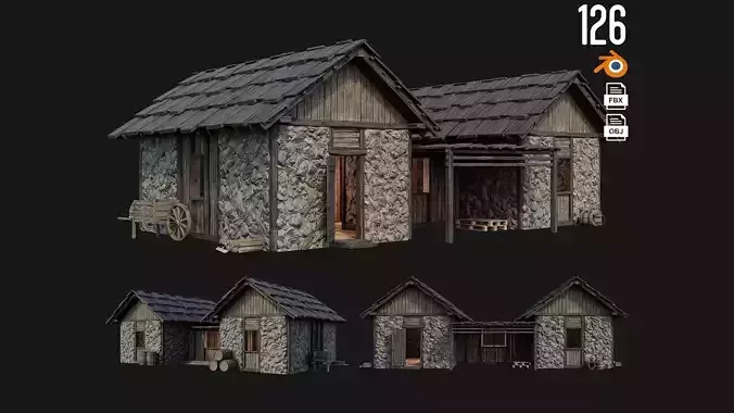 Old Medieval Building 4K Textures GameReady 126