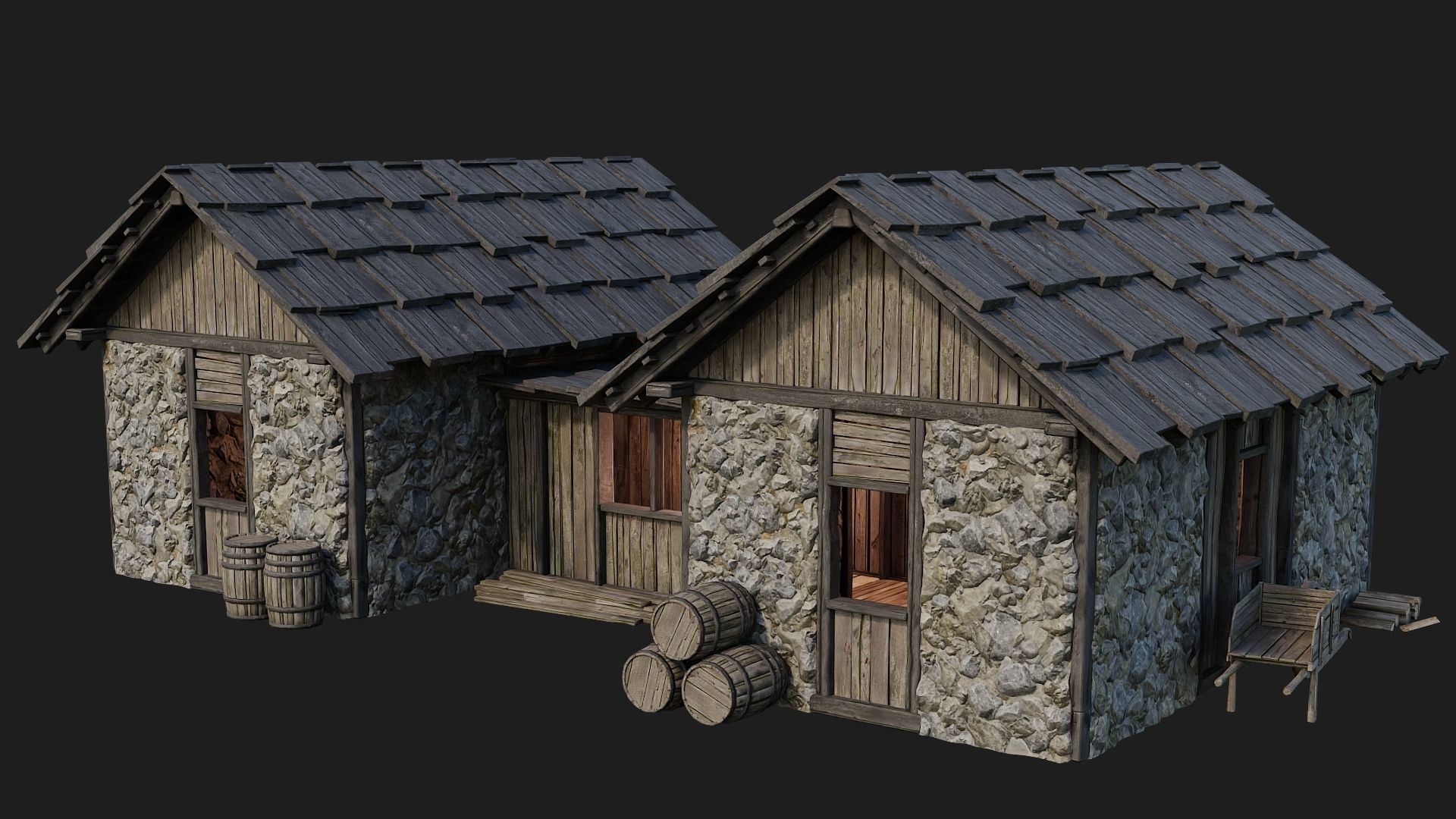 Old Medieval Building 4K Textures GameReady 126 Low-poly 3D model_3