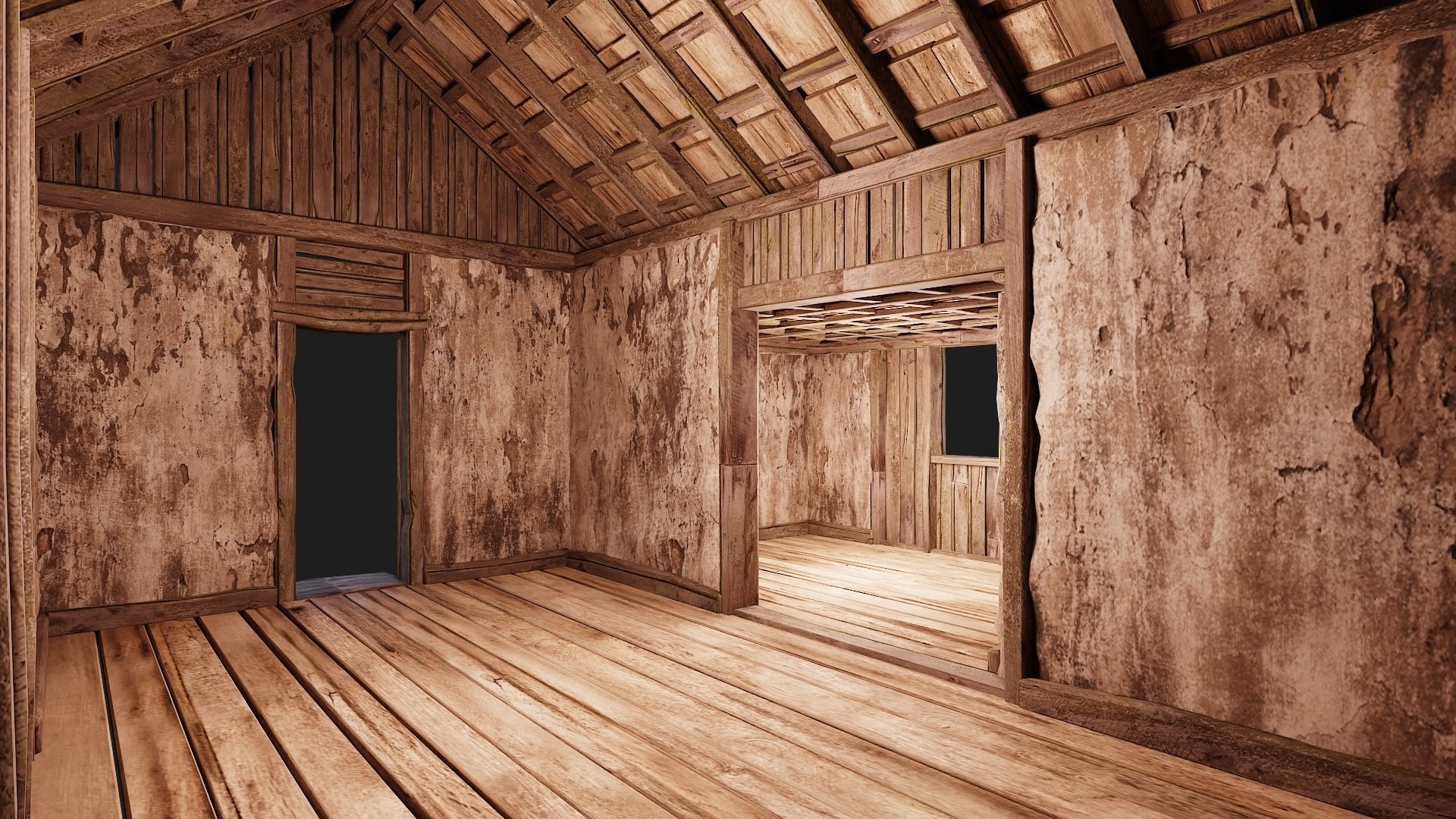 Old Medieval Building 4K Textures GameReady 127 Low-poly 3D model_4